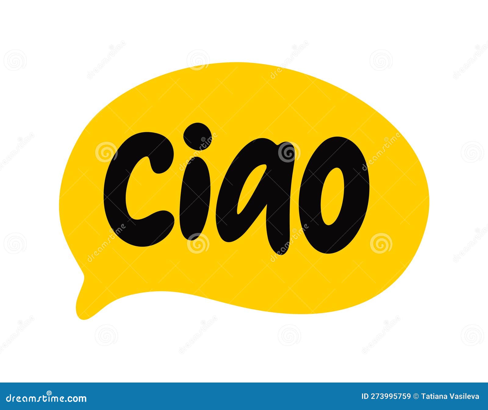 CIAO Speech Bubble. Informal Word for Hello, Goodbye. Slang. Ciao Text ...