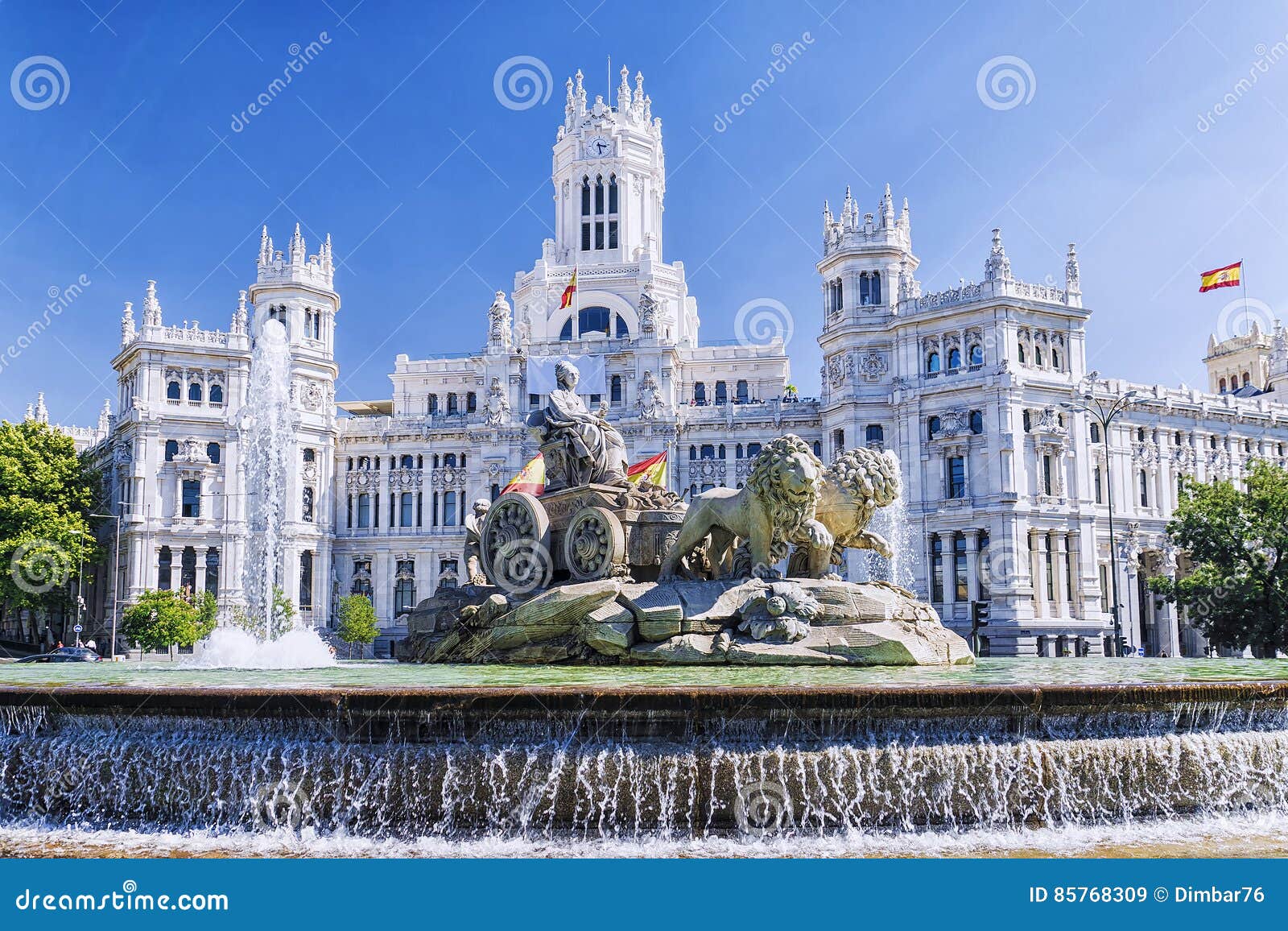 Cibeles Fountain in Madrid, Spain Stock Image Image of fountain