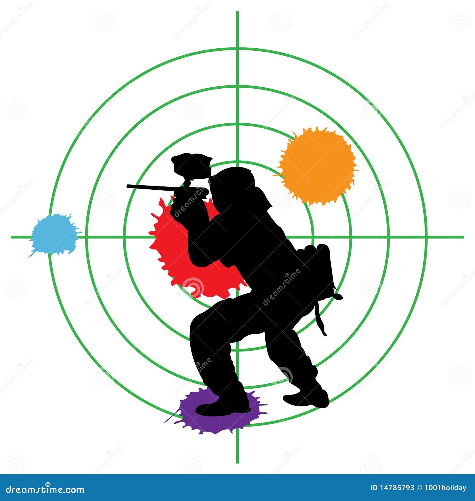 Cible de Paintball illustration de vecteur. Illustration du orienter