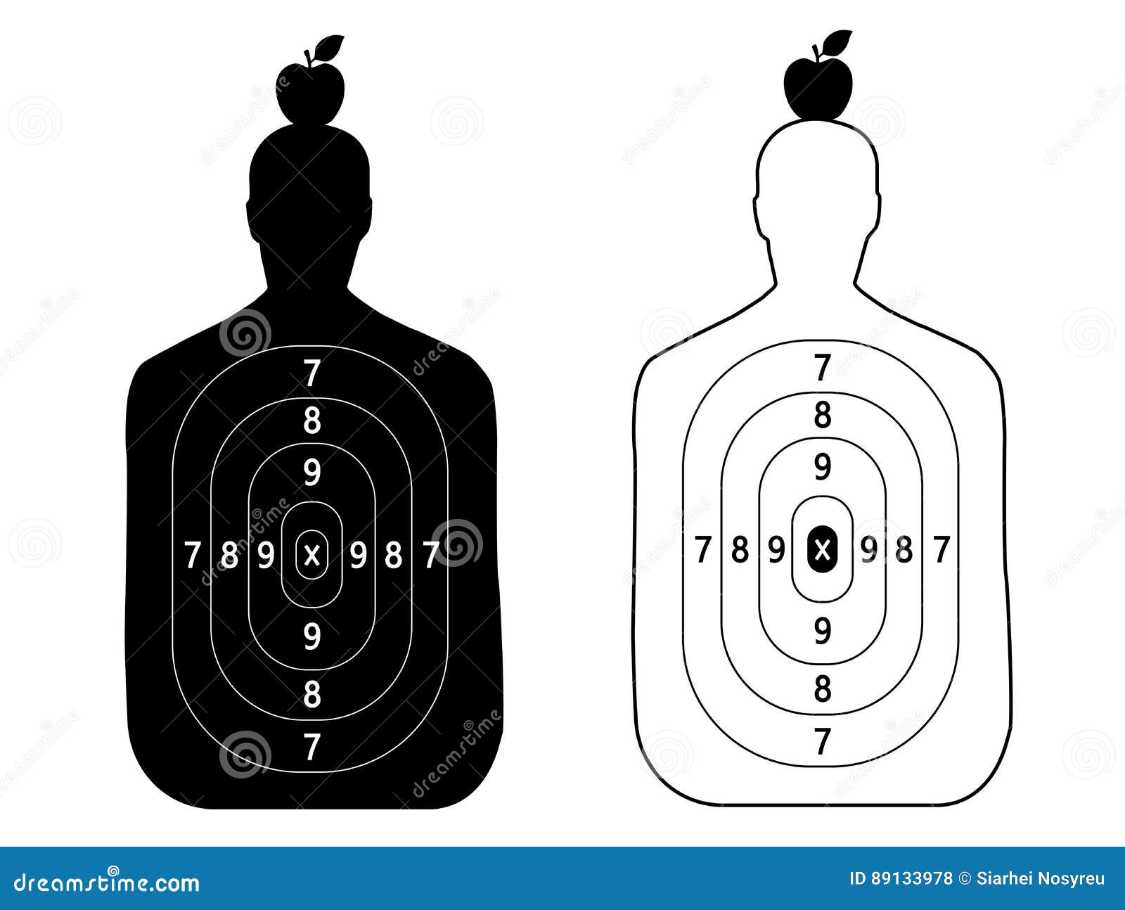 Cible De Personnes De Découpe Ensemble De Tir De but L'homme Sur La Tête AP  Illustration de Vecteur - Illustration du forme, étui: 89133978