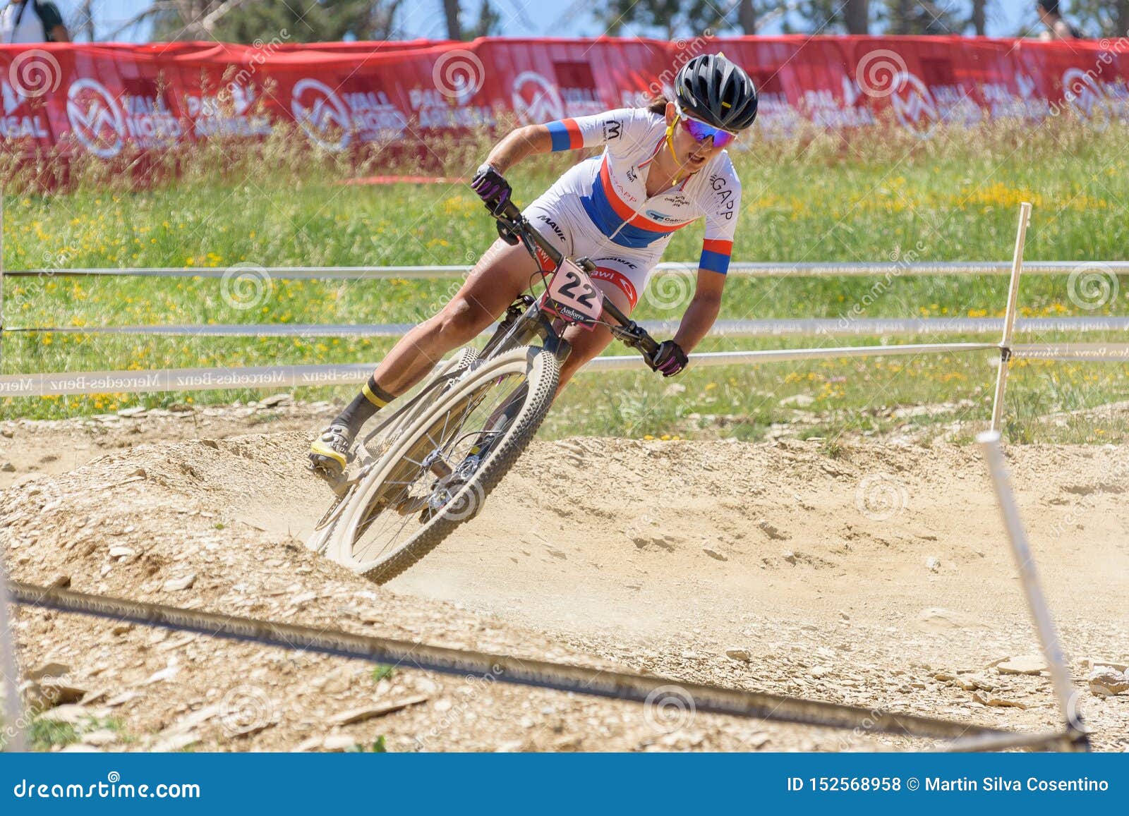 Ciclistas No Campeonato Do Mundo 2019 De Mercedes Benz Uci Mtb Xco Vallnord Andorra Em Julho 