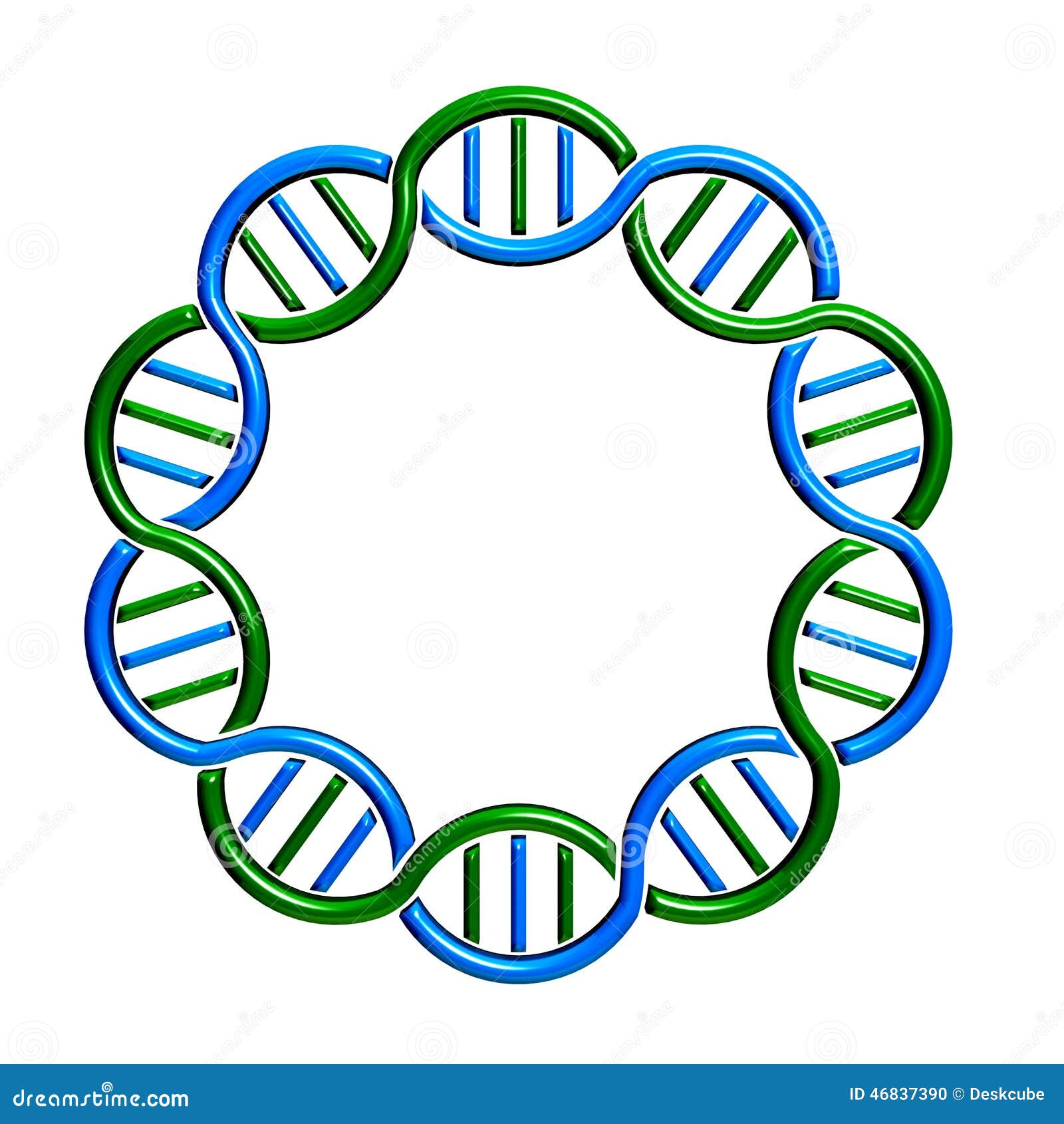 Ciclo del filo del cerchio del DNA. Ciclo infinito del filo del cerchio del DNA