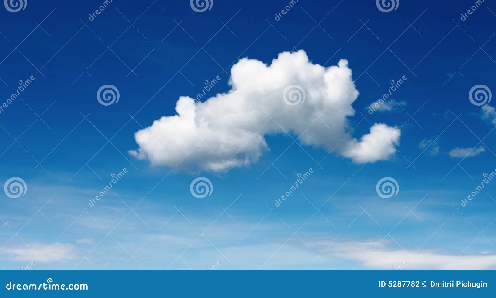 Ciel bleu et nuage pelucheux