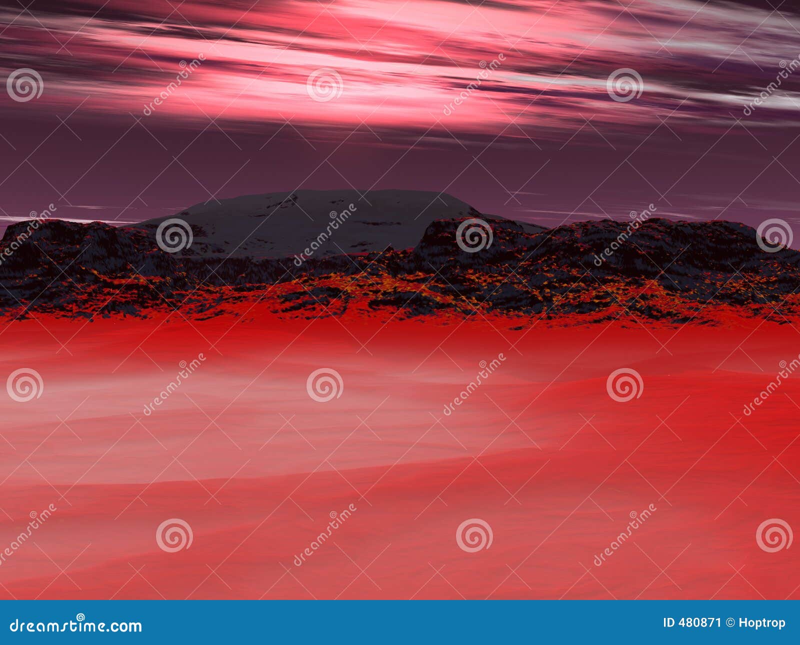 Ciel rouge image stock. Image du rayons, monde, lune, bleu - 480871