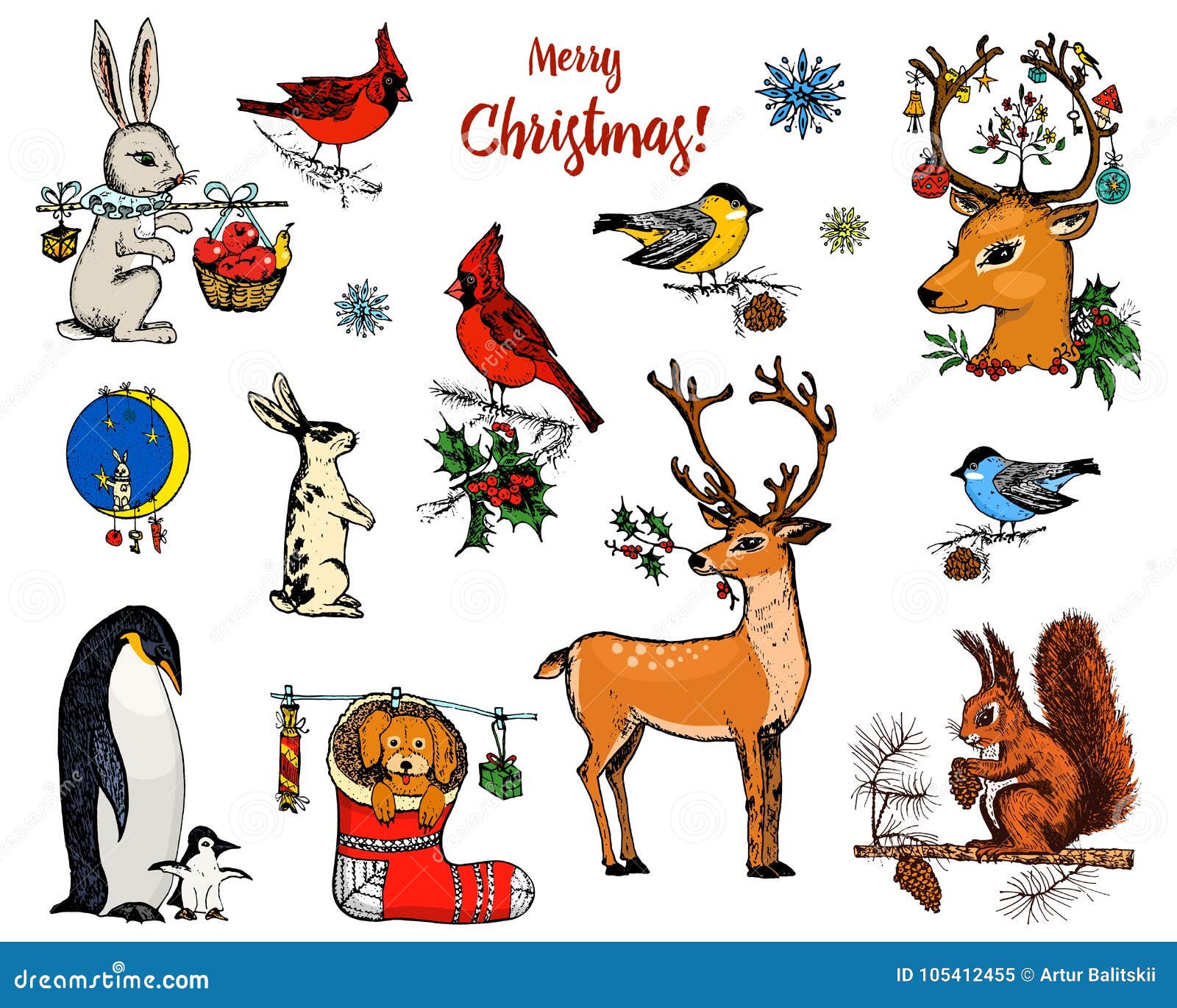 Compartir 34+ imagen animales de navidad