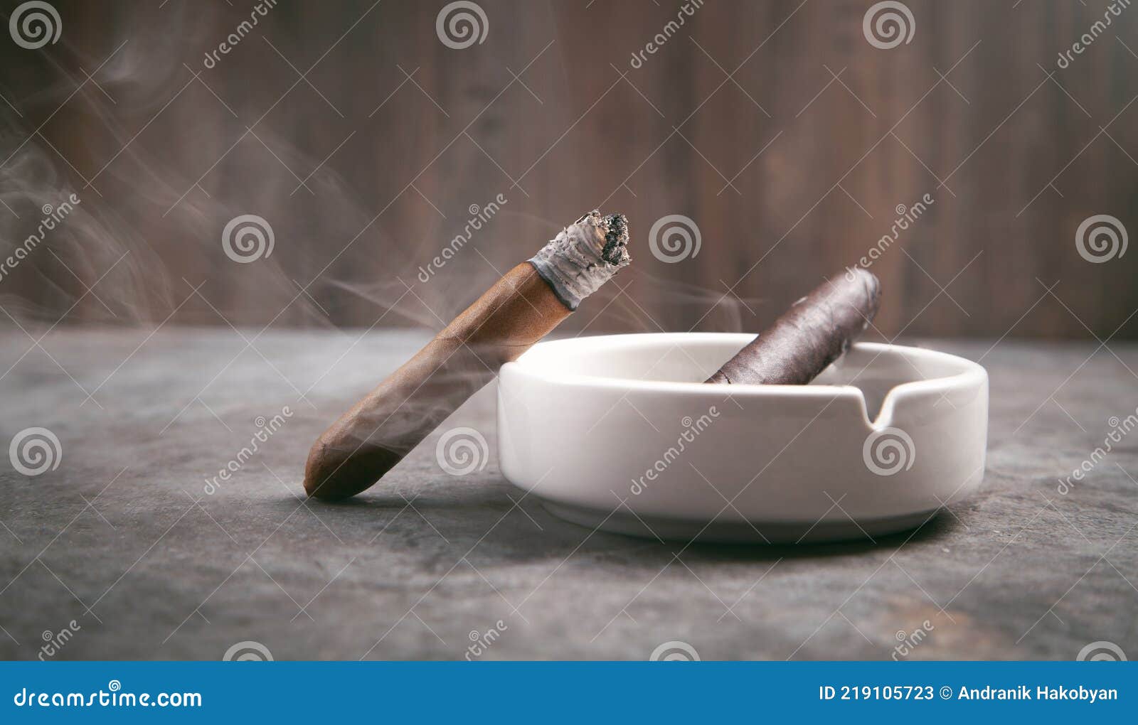 Cigar and Ashtray on Table. Smoking Stock Image Image of luxury
