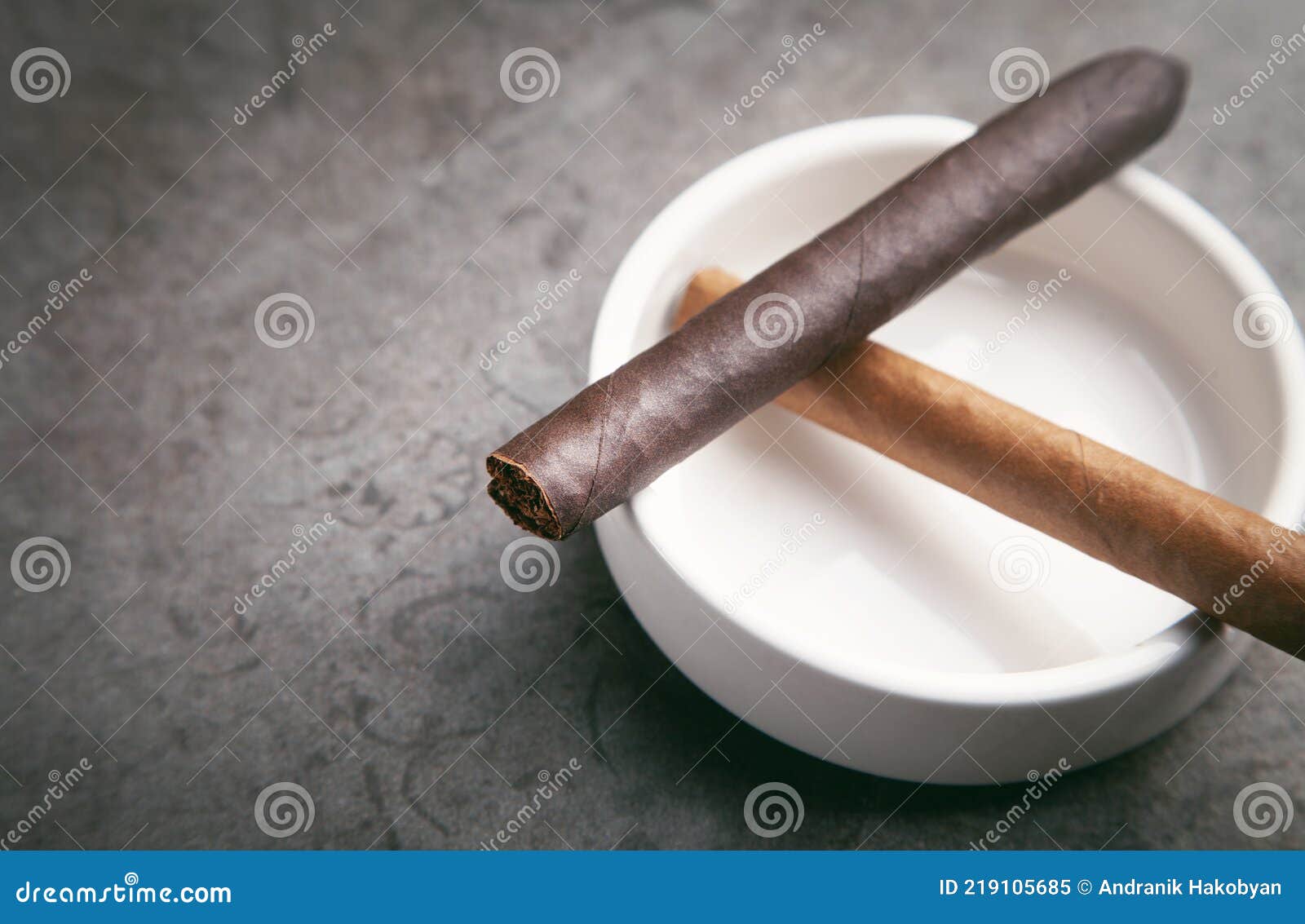 Cigar and Ashtray on Table. Smoking Stock Image Image of addiction
