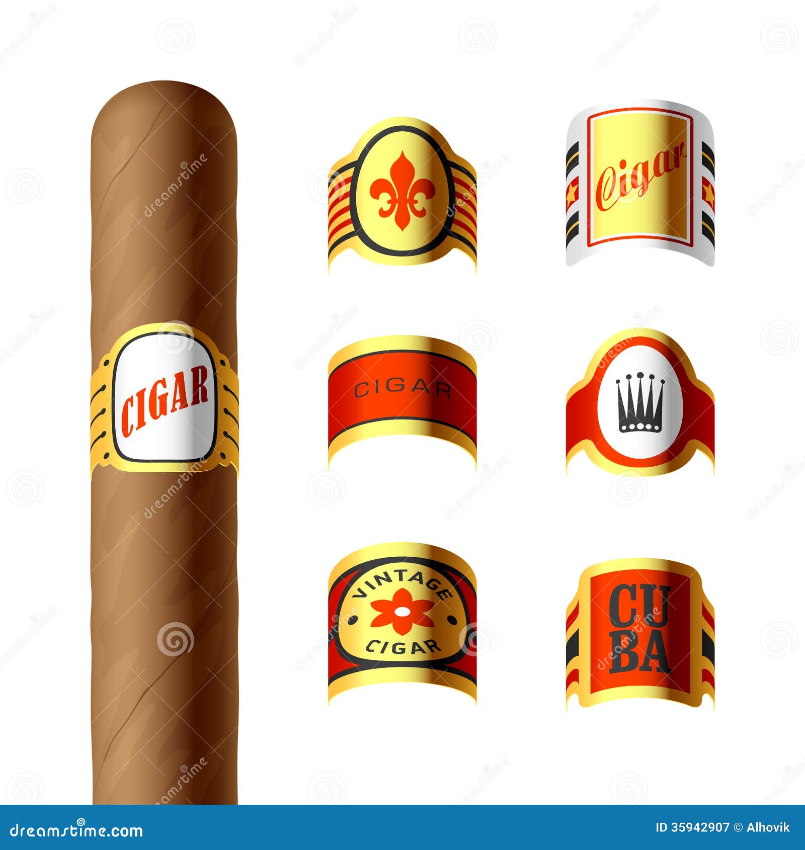 Cigar labels stock vector. Illustration of cuban, cigar - 23 Intended For Cigar Label Template