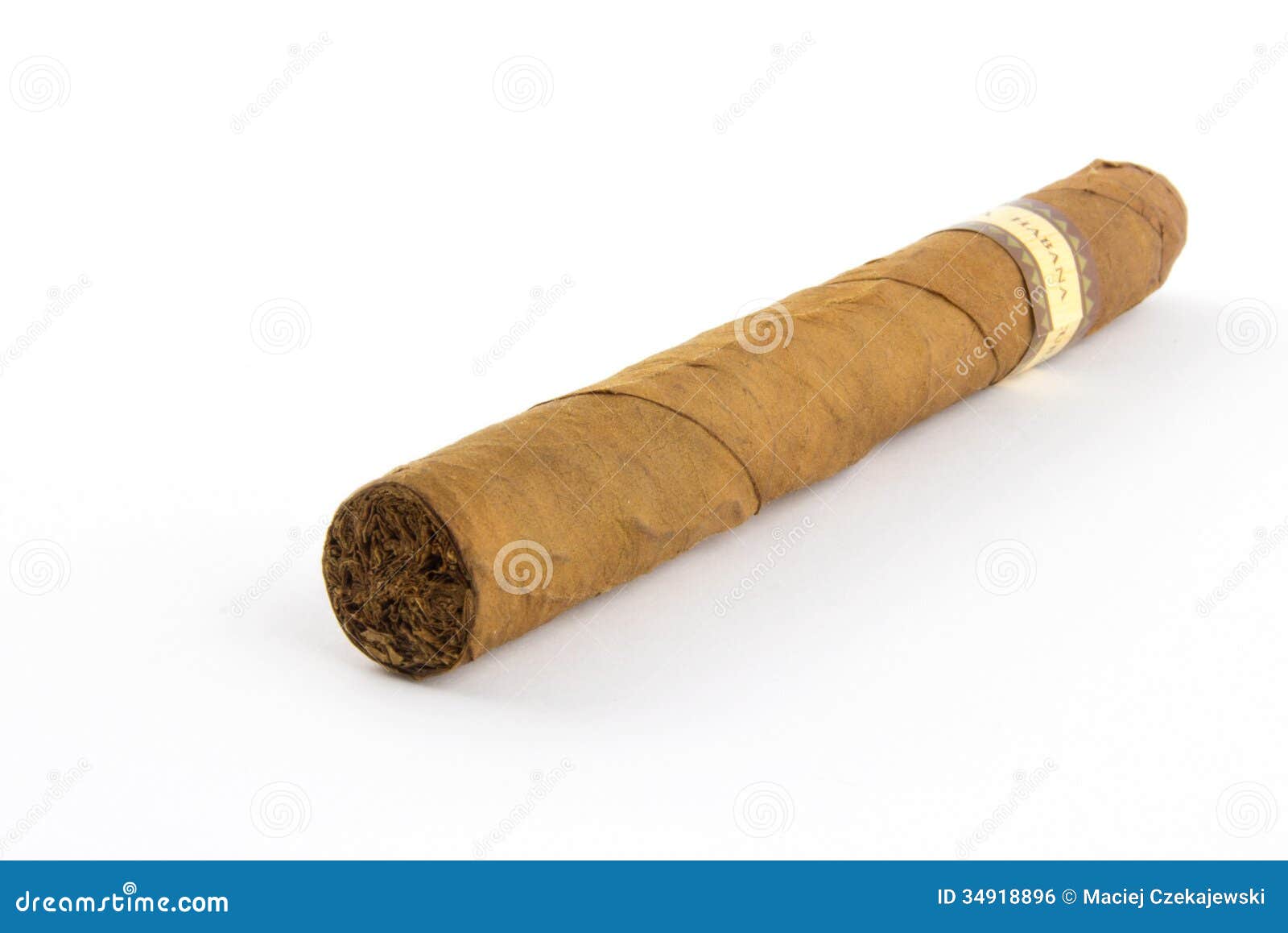 Cigare cubain original photo stock. Image du fond, brun - 34918896