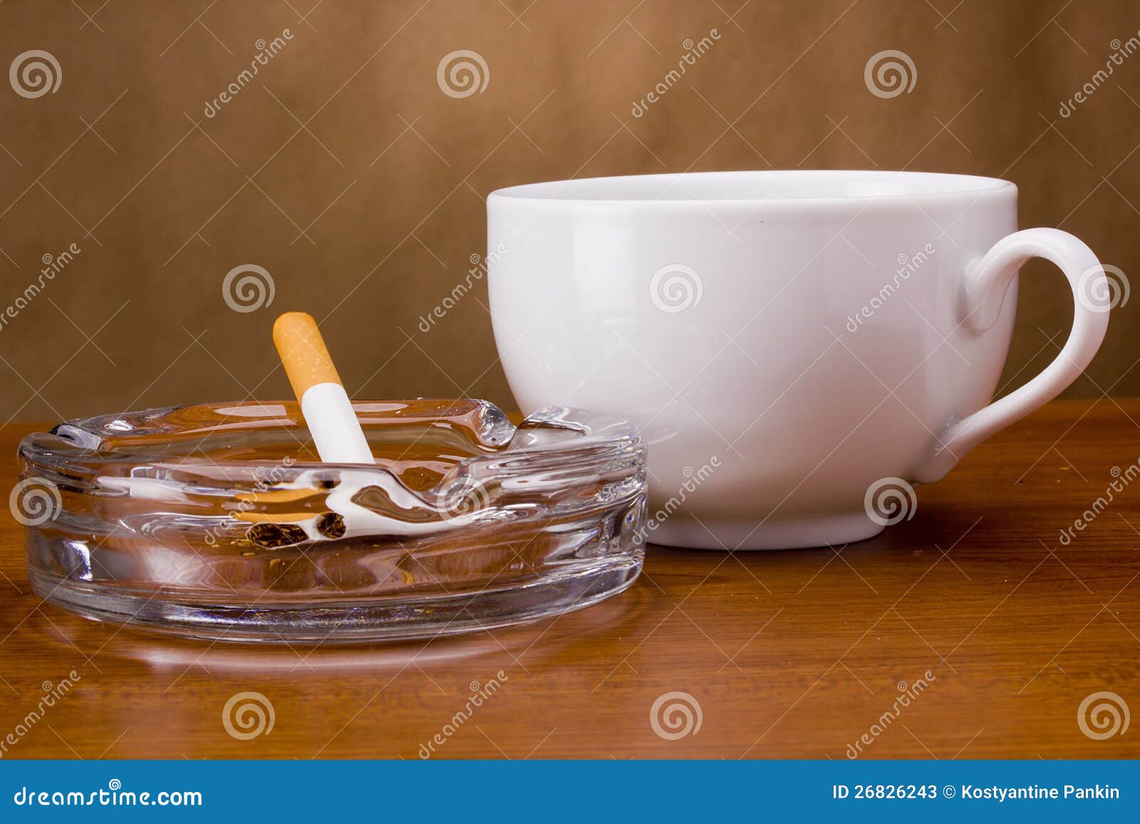 Cigarette in an ashtray stock image. Image of white, glass 26826243