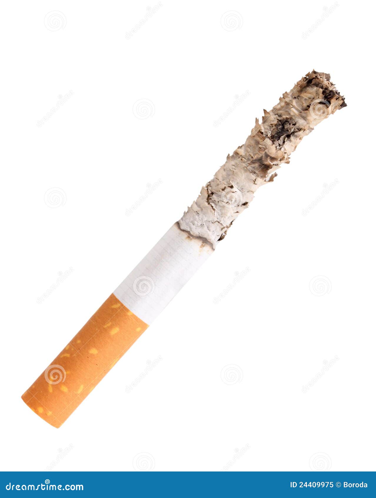 Cigarette with ash stock image. Image of close, burnt 24409975