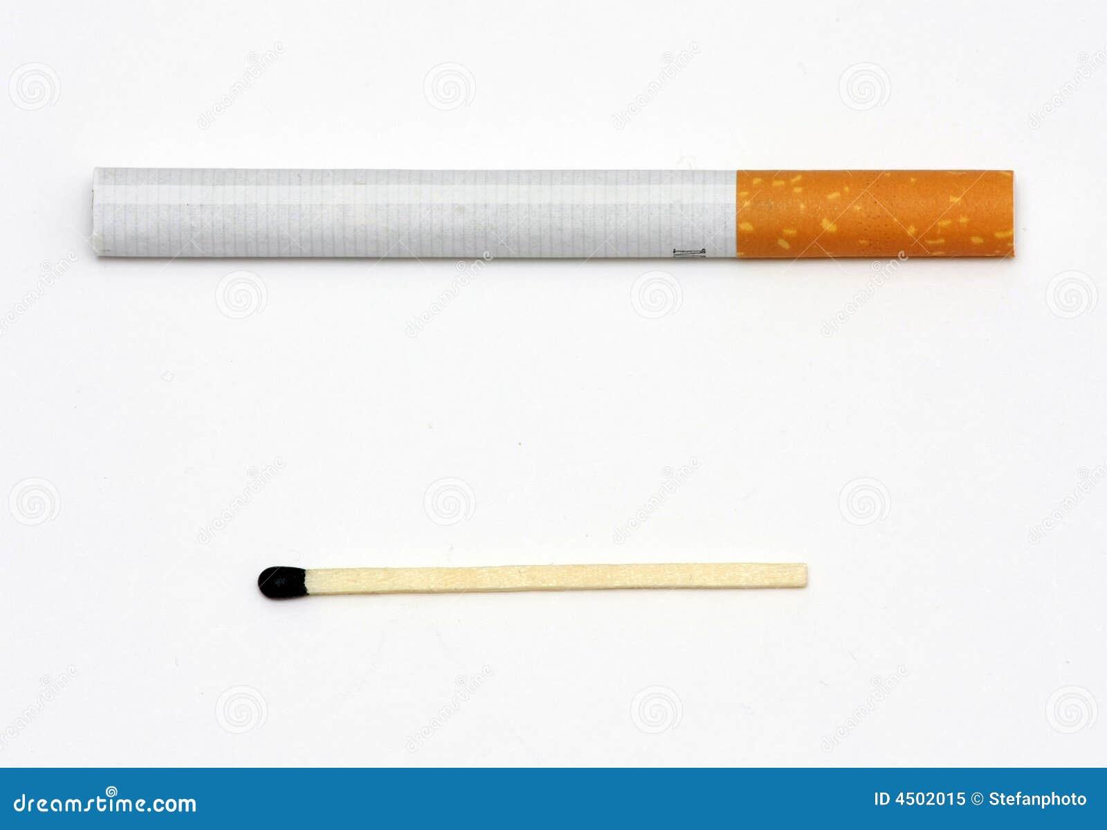 Cigarette And Match Royalty Free Stock Photo Image 4502015