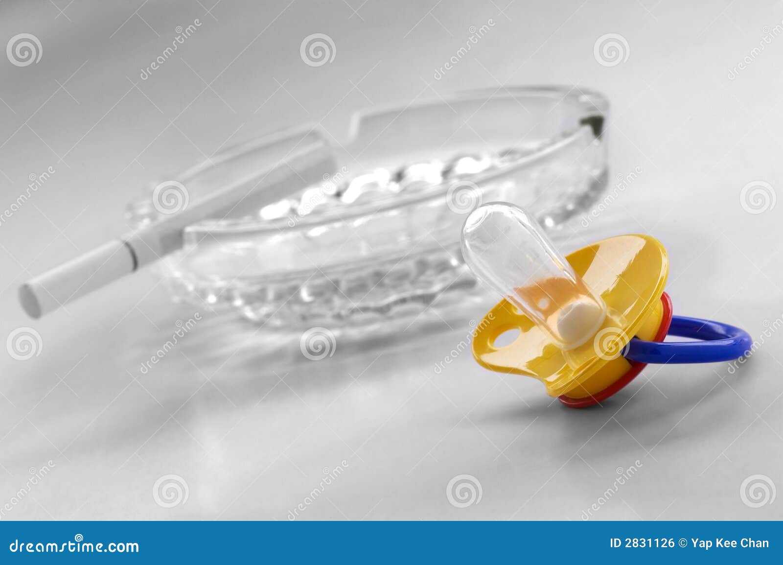 Cigarette and pacifier stock photo. Image of habit, addicted 2831126