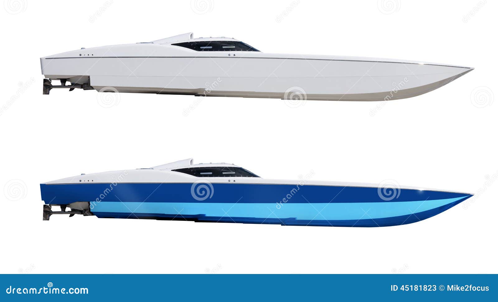 Cigarette Racing Speed Motorboat Boats Isolated Stock ...