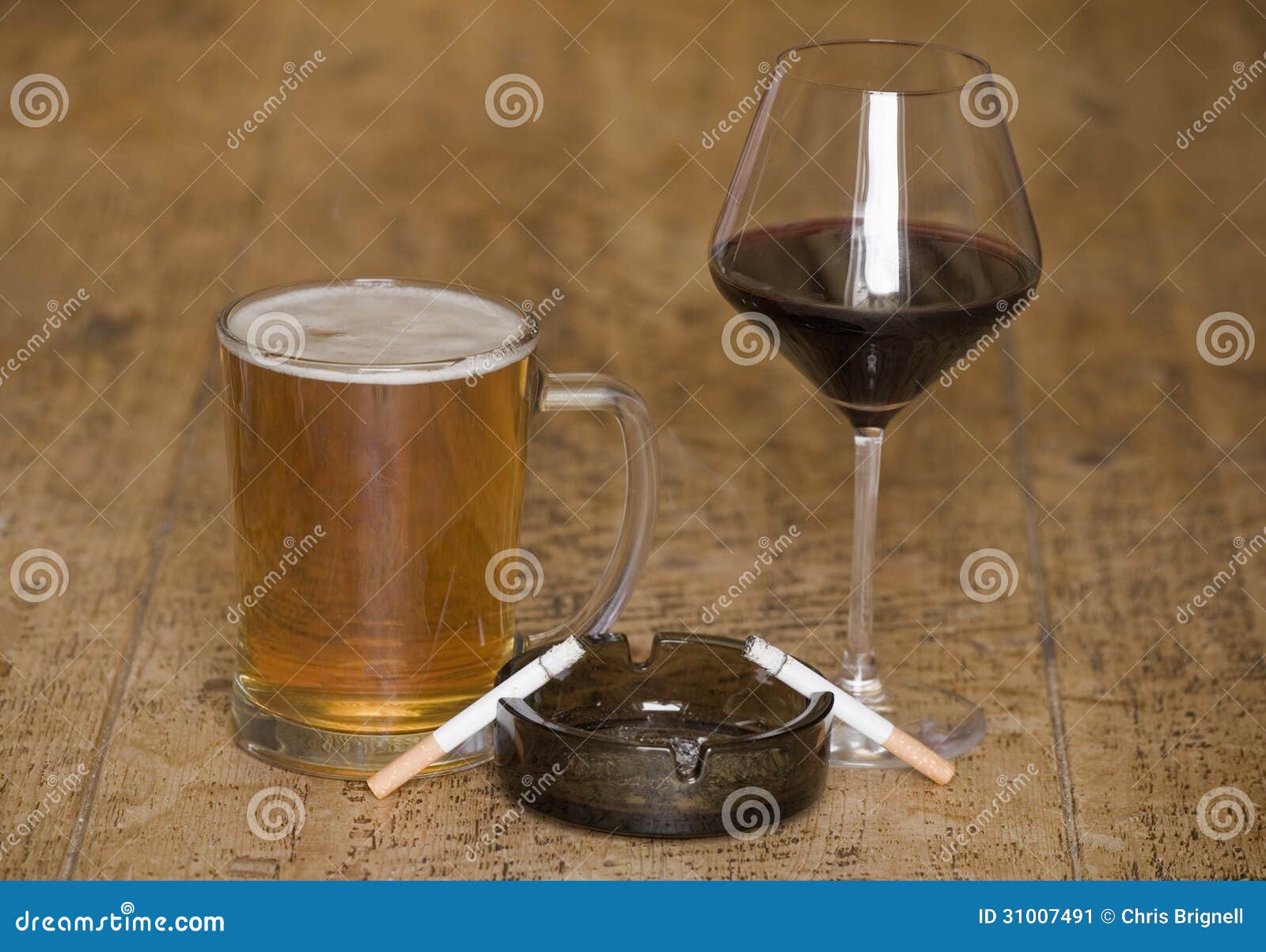 Cigarettes and alcohol stock image. Image of rustic, copy 31007491