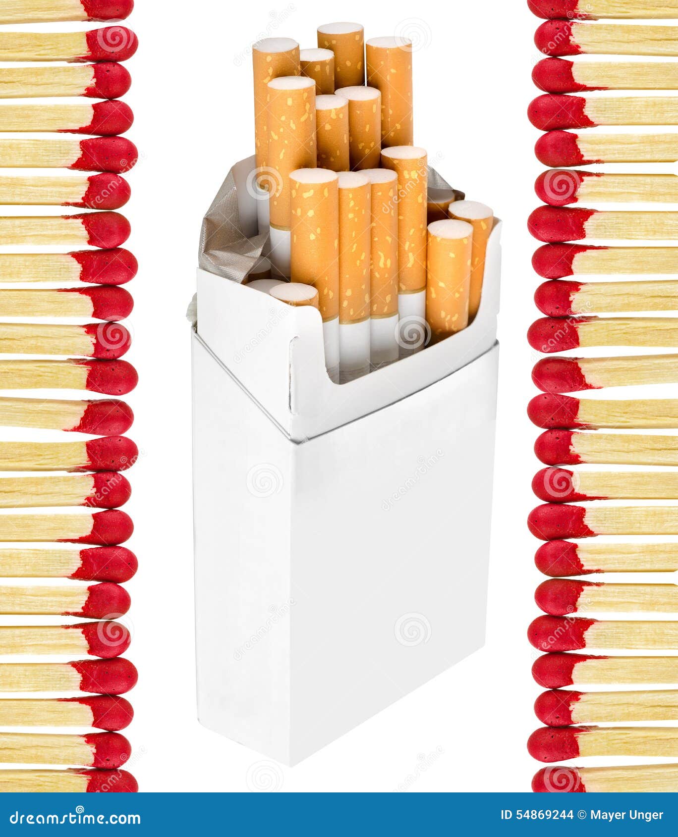 Cigarettes and matches stock photo. Image of flammable 54869244