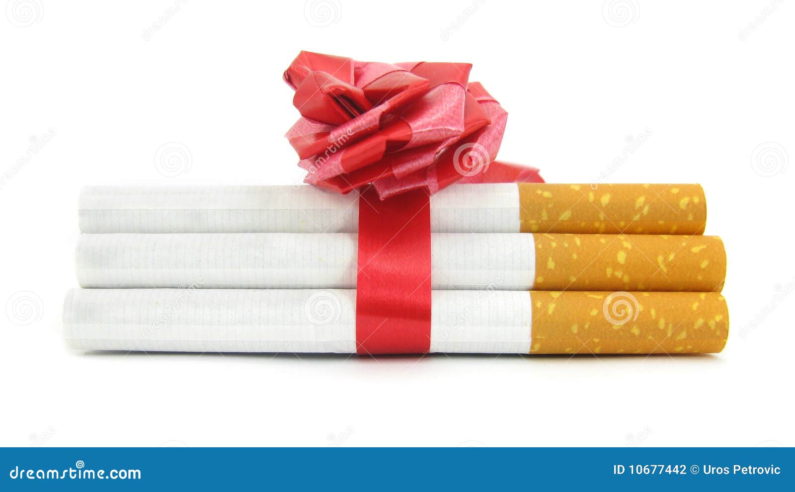 Cigars Wrapped with Red Ribbon Stock Photo Image of wrapped, white