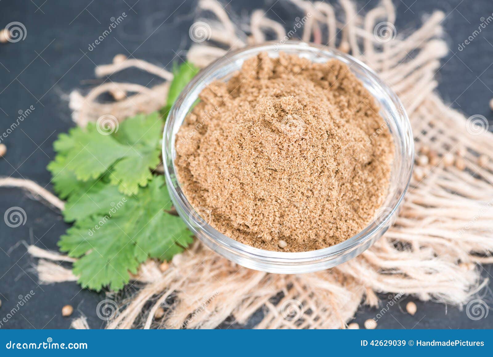 Cilantro Powder stock image. Image of coriander, closeup 42629039