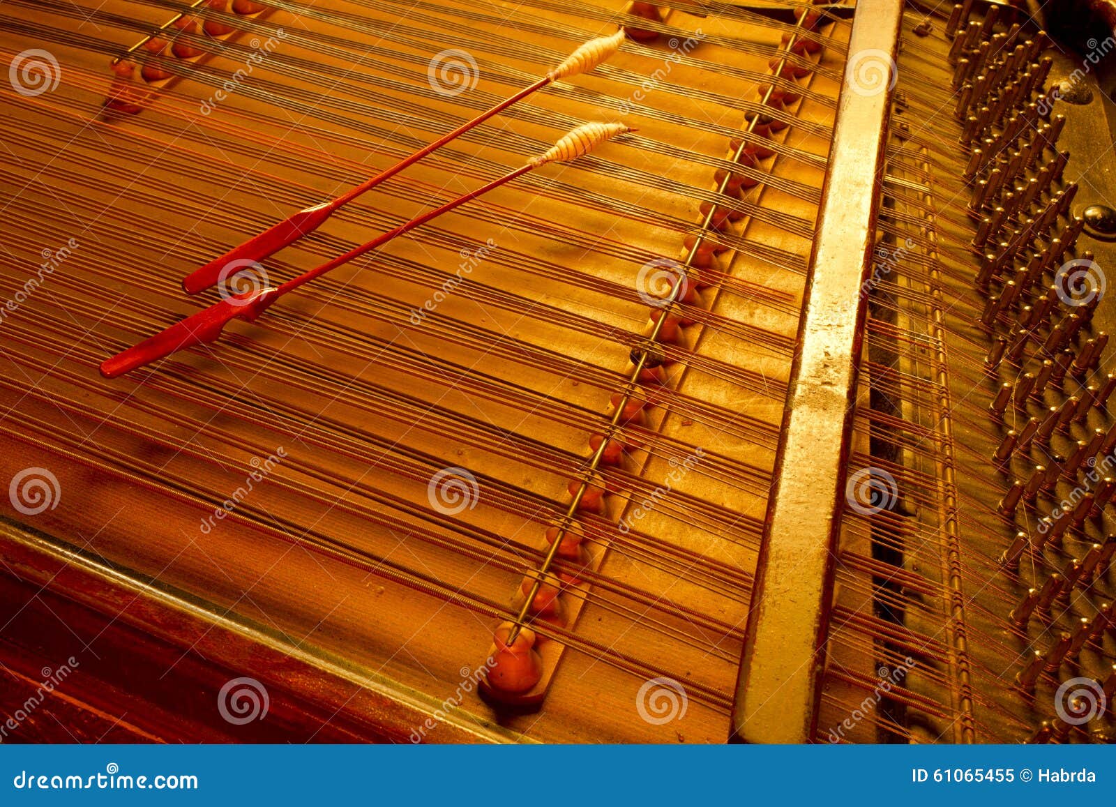 Cimbalom String Music Instrument Stock Image Image of folk, gold