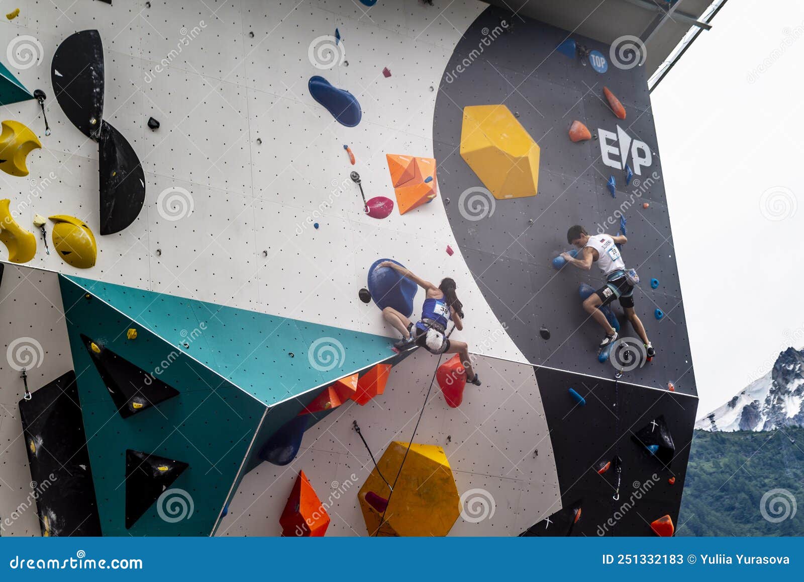 Cimbing World Cup Competition in Chamonix Editorial Stock Photo - Image ...