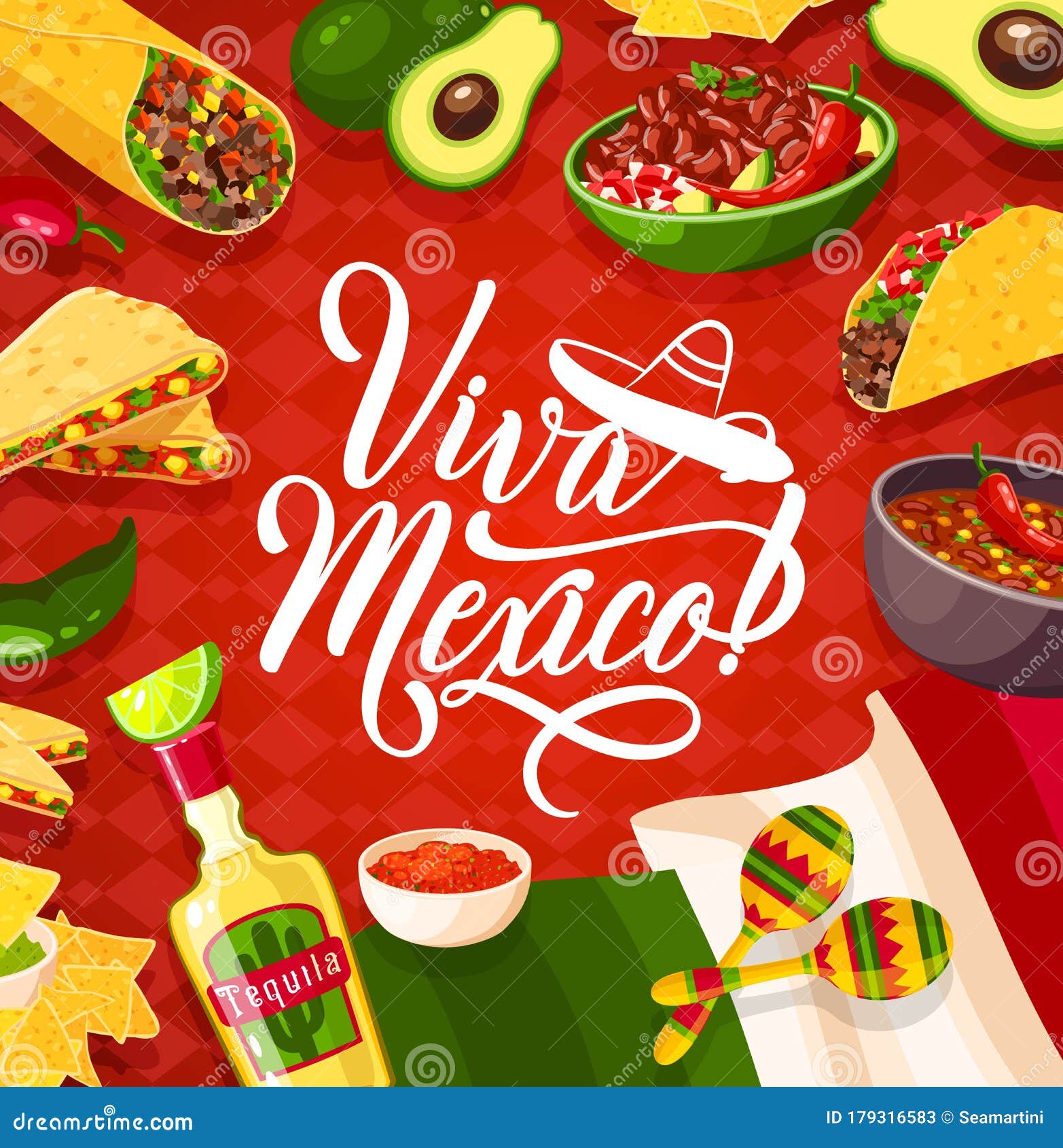 Cinco De Mayo Mexican Holiday Cuisine Stock Vector Illustration Of Mexican Mayo 179316583