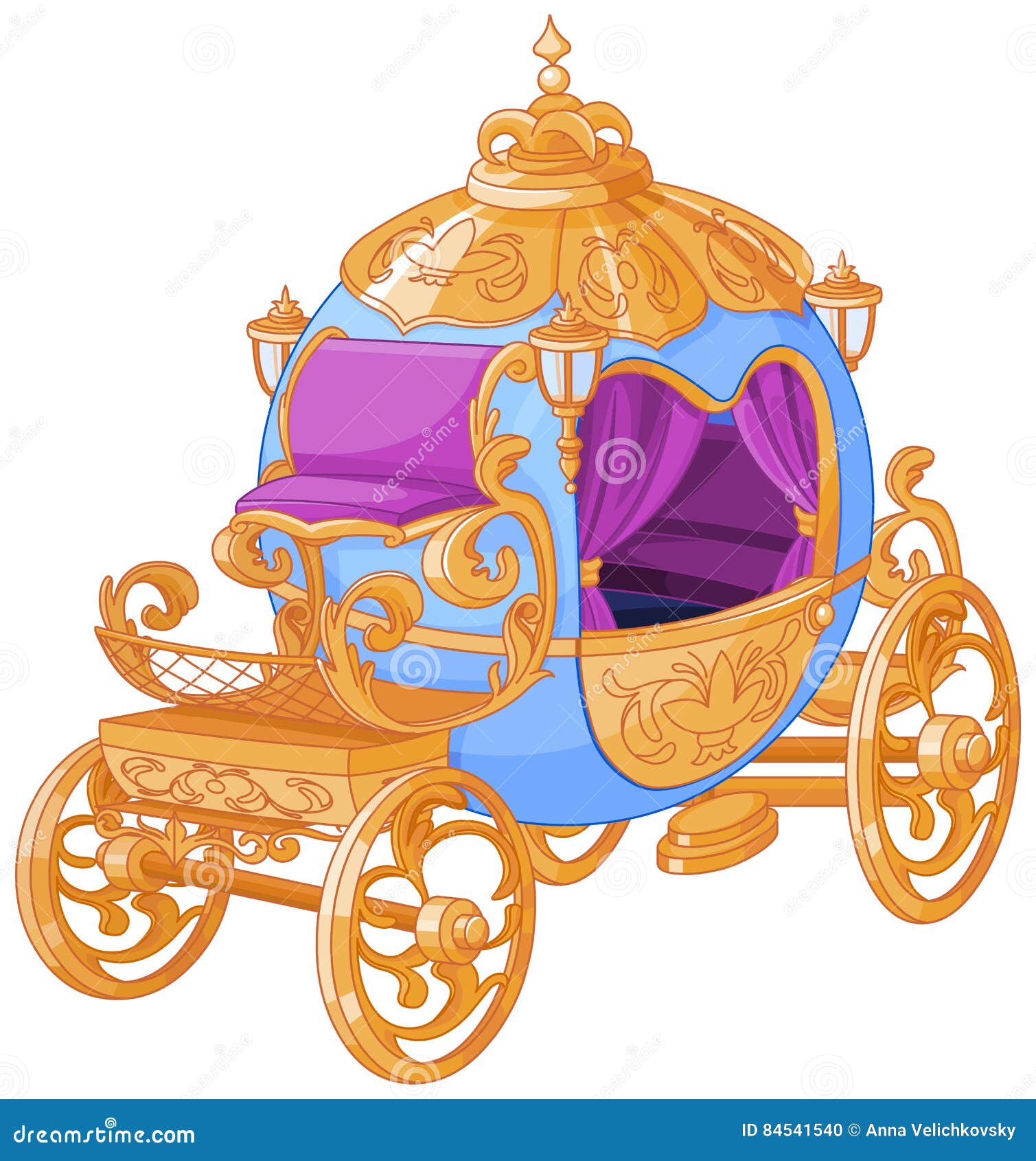 Cinderella Fairy Tale Carriage Stock Vector - Illustration of queen ...