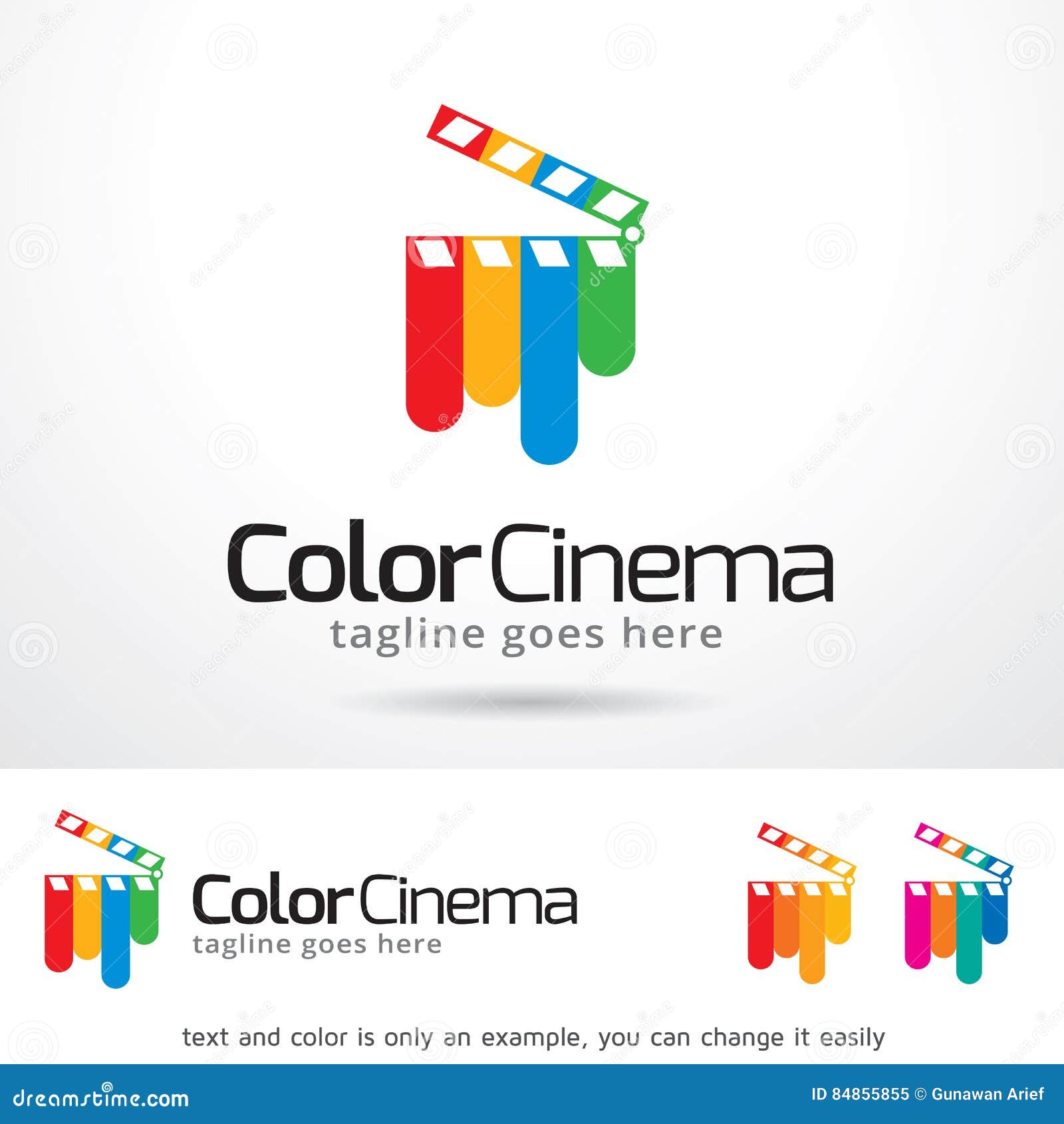 Plantilla De Logotipo De Cine En Color, Diseño Vectorial Ilustración del  Vector - Ilustración de negocios, marca: 84855855, image size:1600x1690