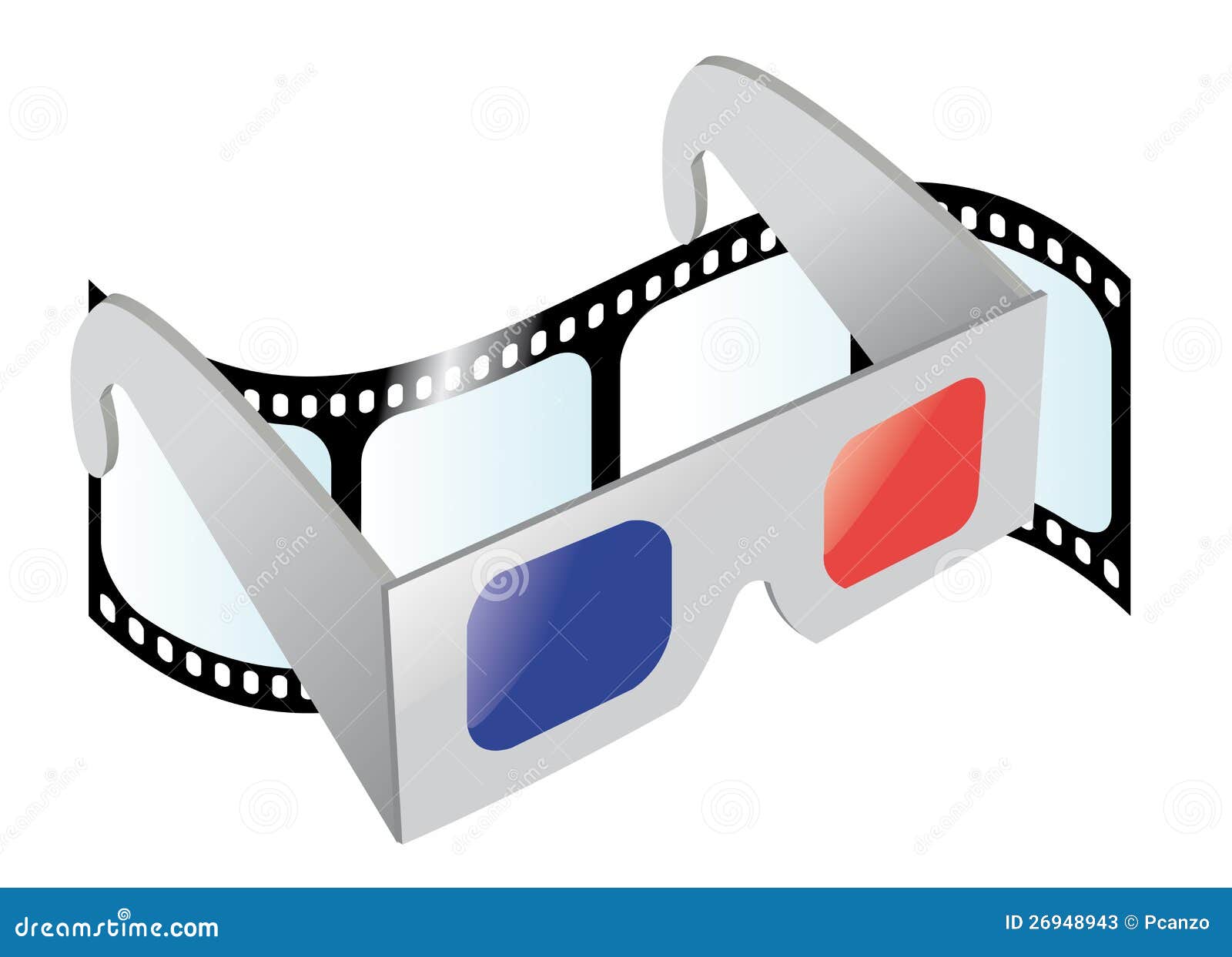 Cinema 3D Glasses stock vector. Illustration of paper 26948943