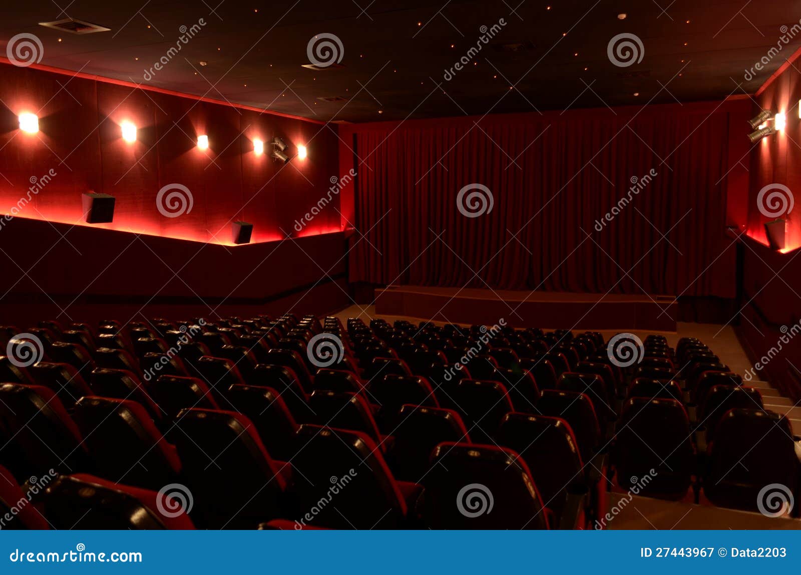 In a cinema hall stock image. Image of watching, seats 27443967