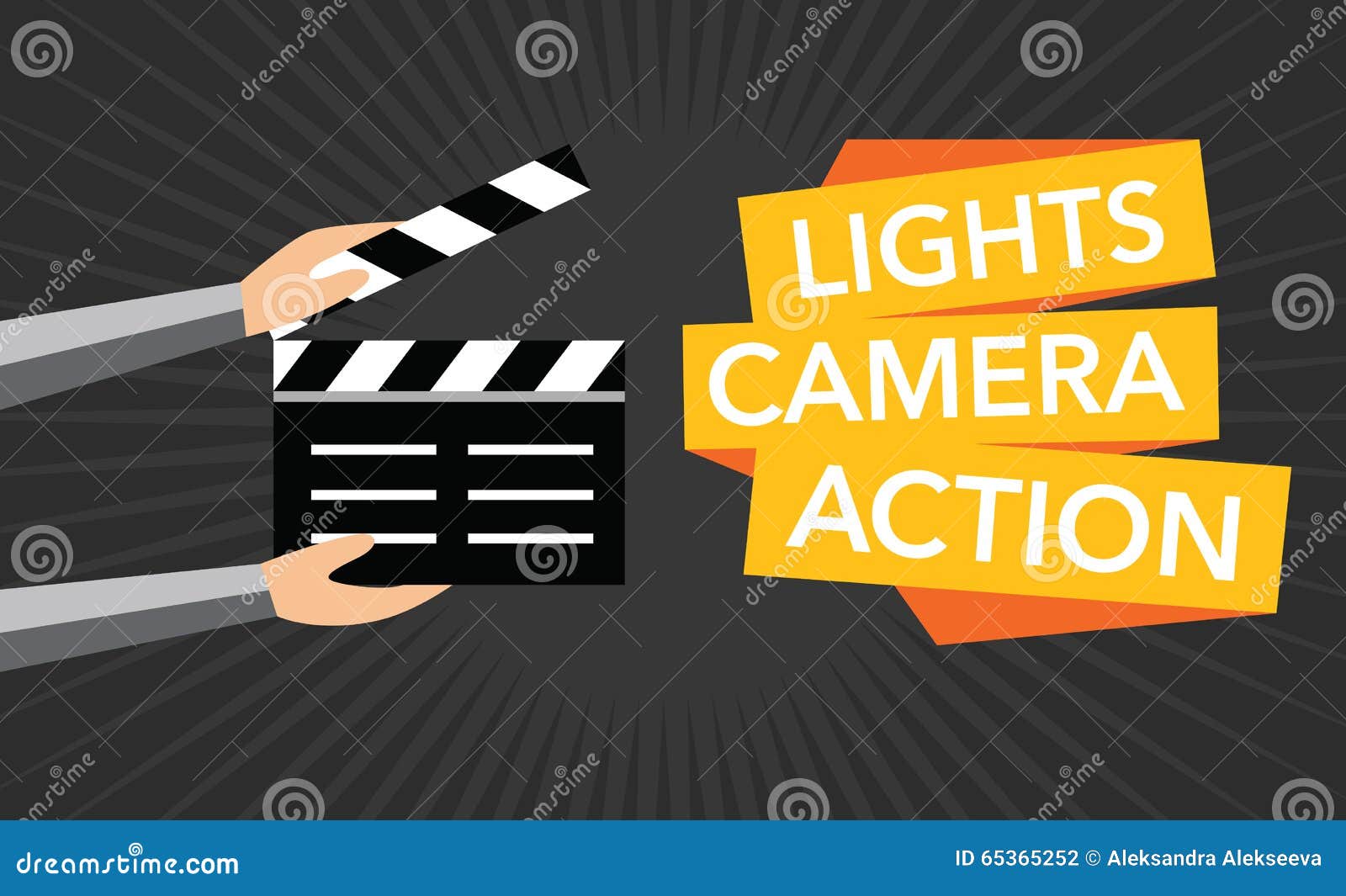 cinema lights camera action flat 