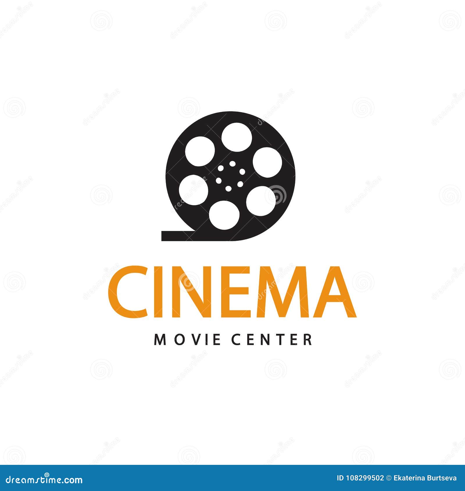 Cinema Logo. Vector Emblem Template Stock Vector - Illustration of media,  industry: 108299502, image size:1600x1690