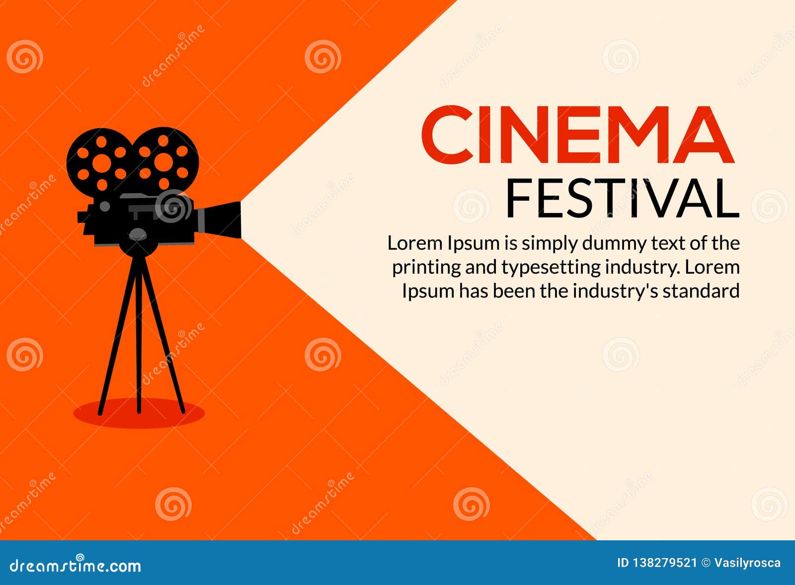 Cinema Movie Poster Design. Vector Film Camera Background Retro Brochure  Cinema Illustration Stock Illustration - Illustration of graphic, creative:  138279521