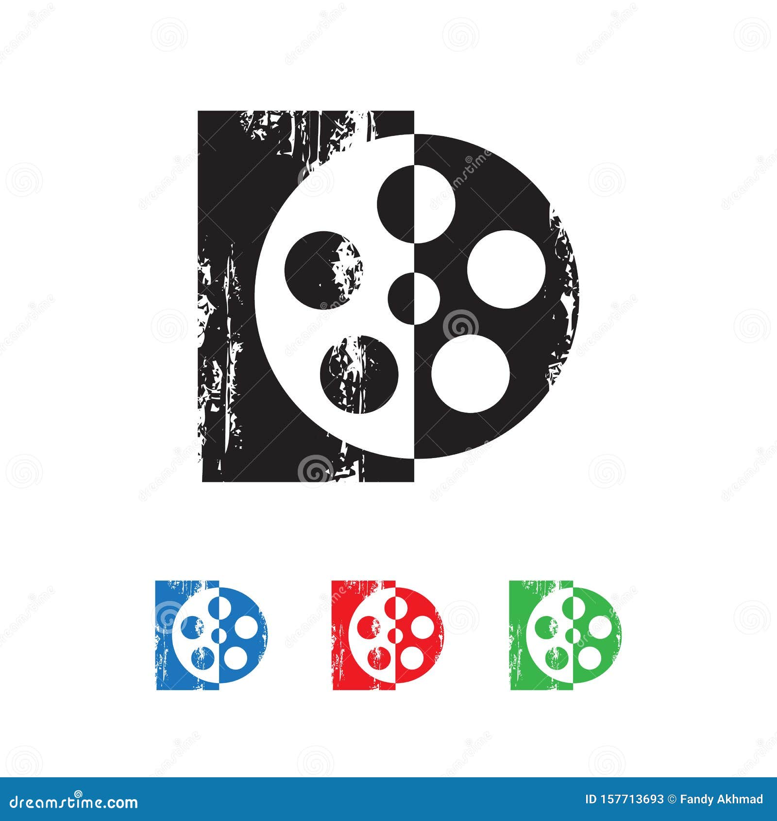 Cinema Movie Reel of Film Logo Vector Template Stock Vector - Illustration  of entertainment, abstract: 157713693