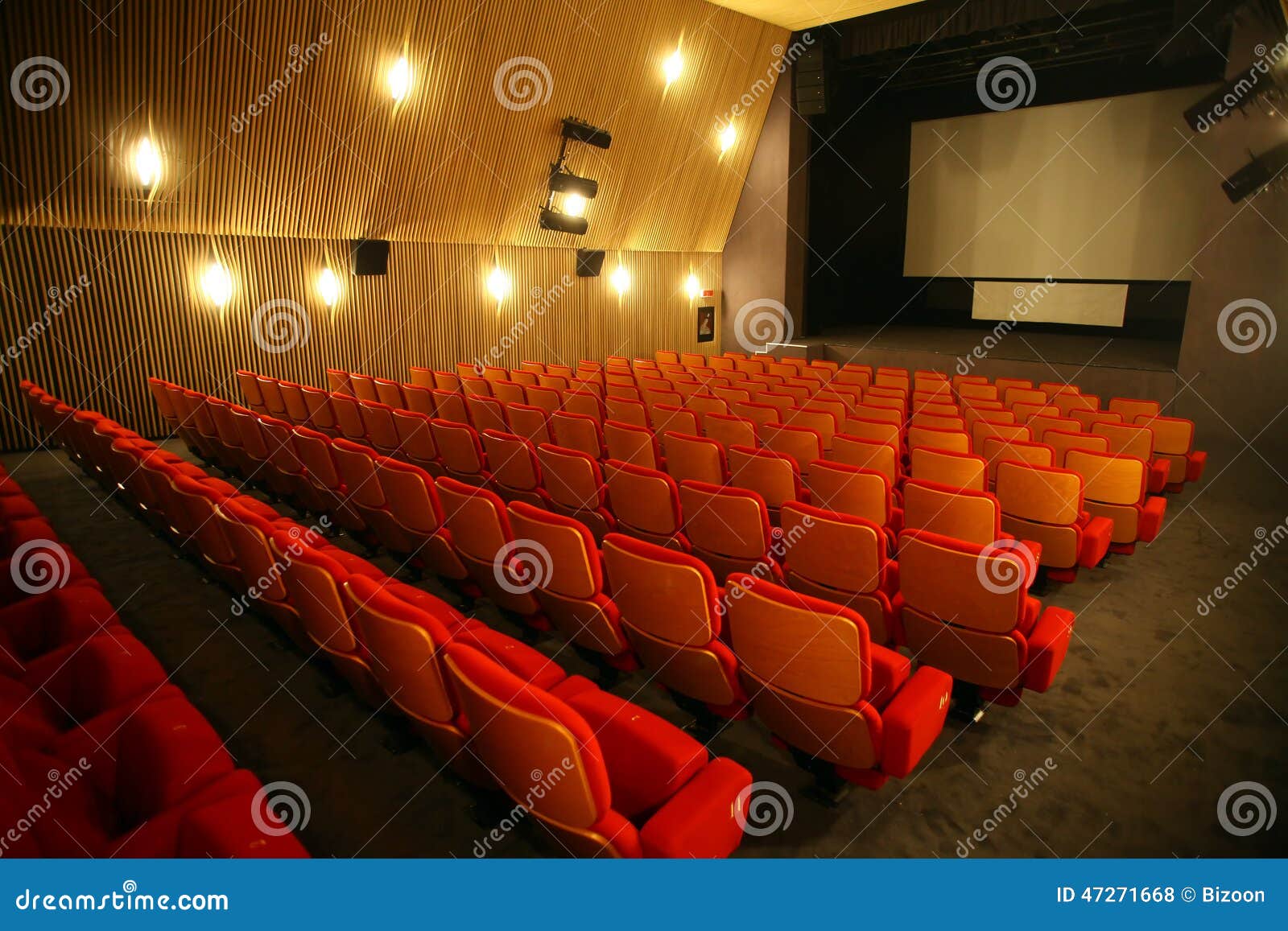 Cinema seats stock photo. Image of presentation, blank - 47271668
