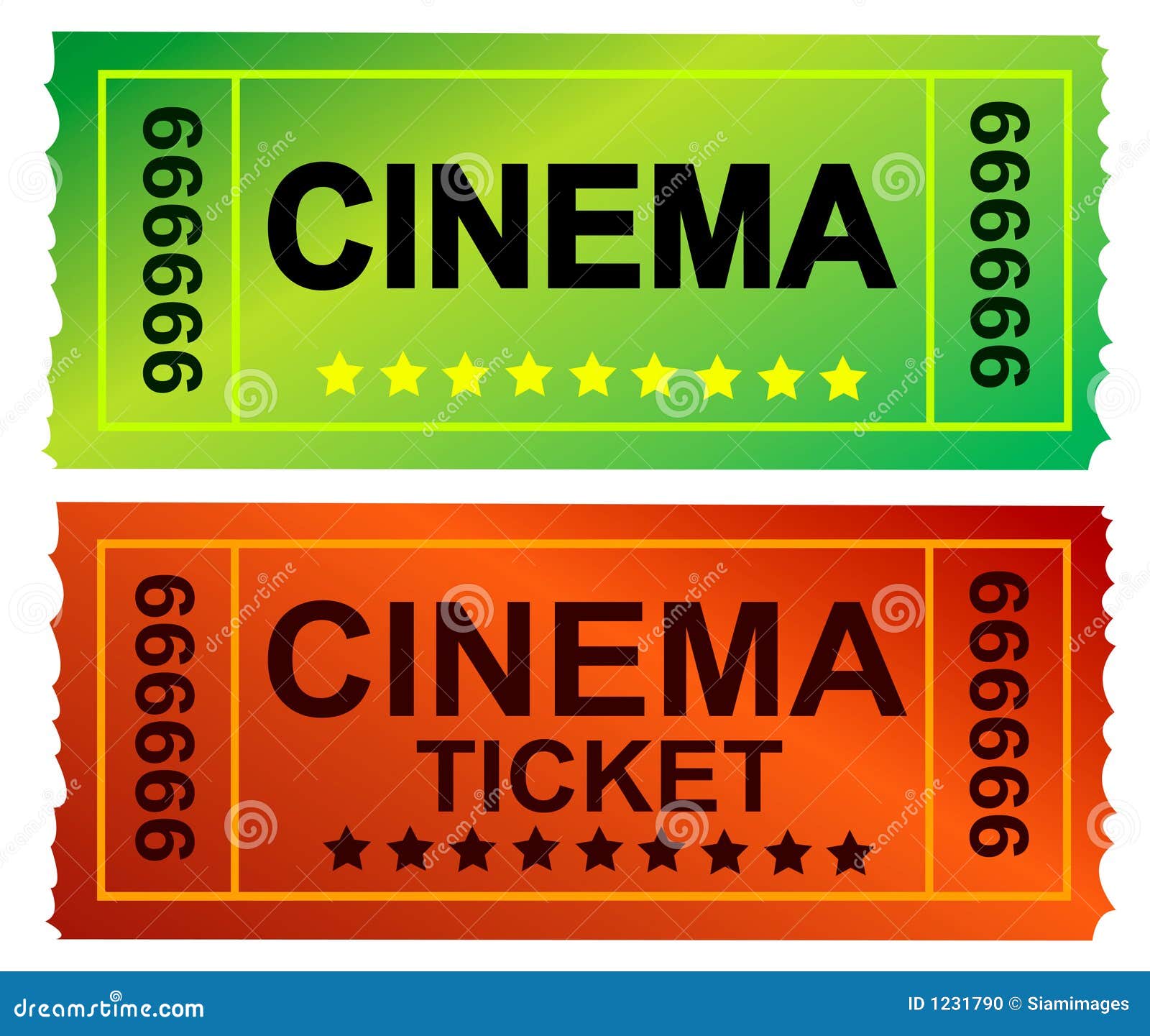 Cinema Ticket Stock Photo Image 1231790