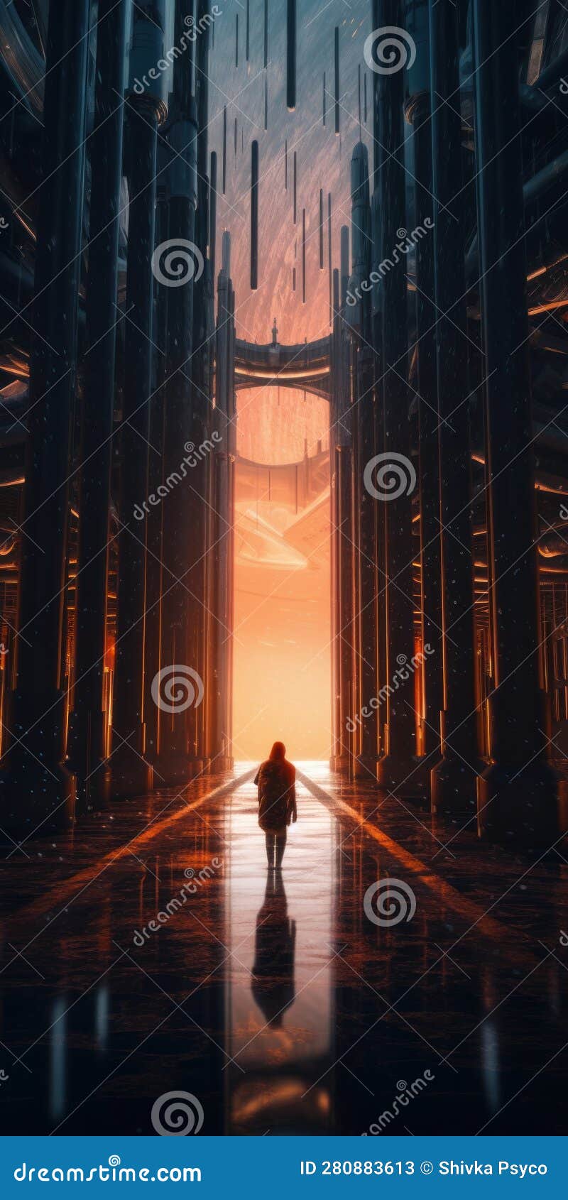 cinematic photography in structure in style of building generative ai