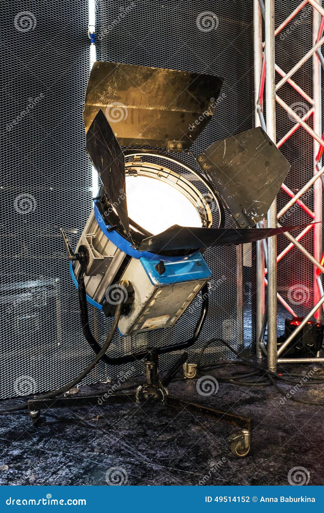 Cinematography spotlight stock photo. Image of object 49514152