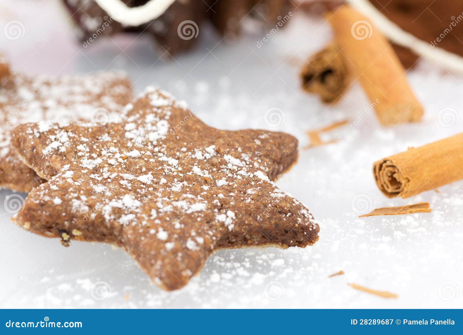 Cinnamon Cookies with Cocoa and Orange Zest Stock Image Image of