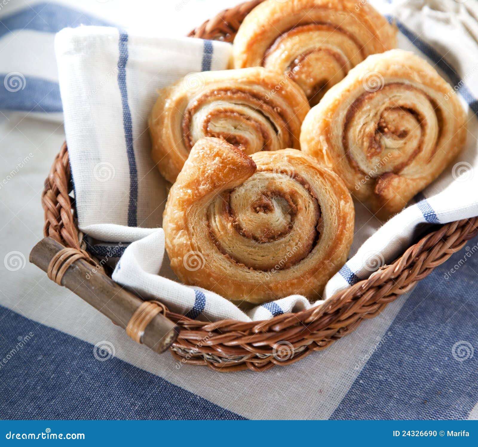 Cinnamon danish bun stock photo. Image of drink, gourmet 24326690