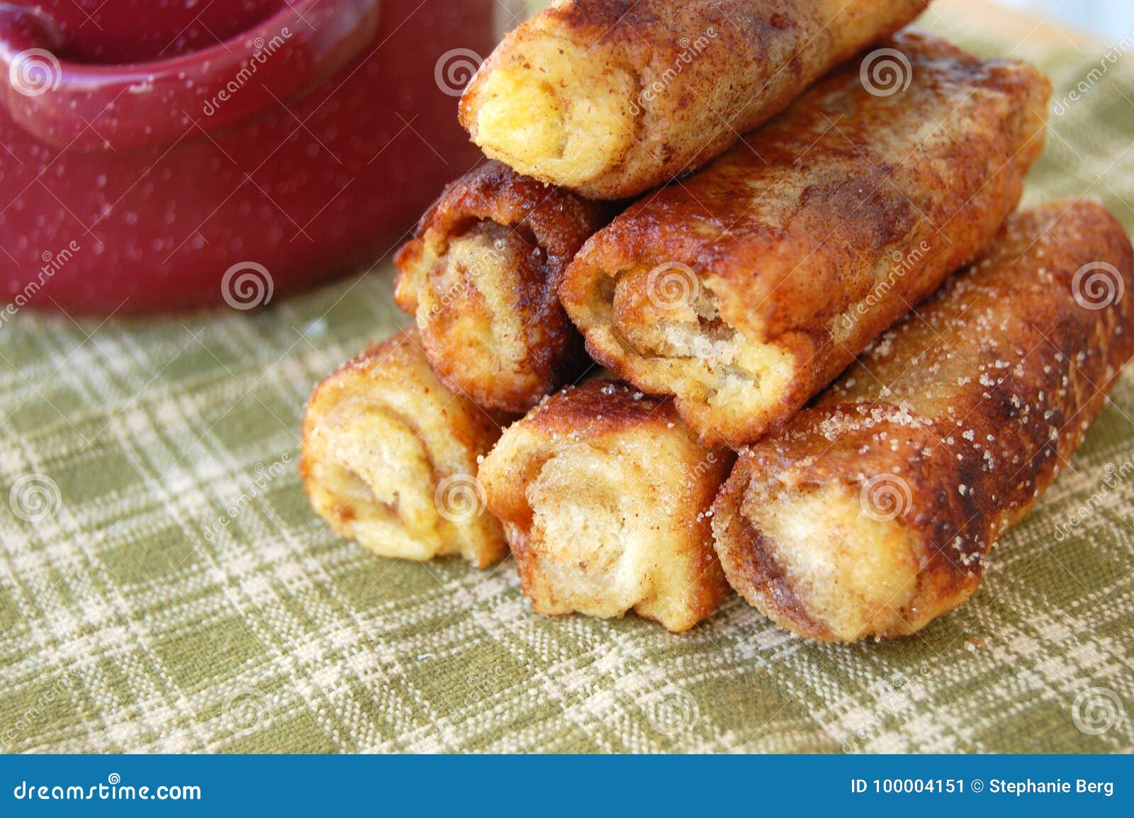 Cinnamon Egg Rollups stock image. Image of kettle, breakfast 100004151