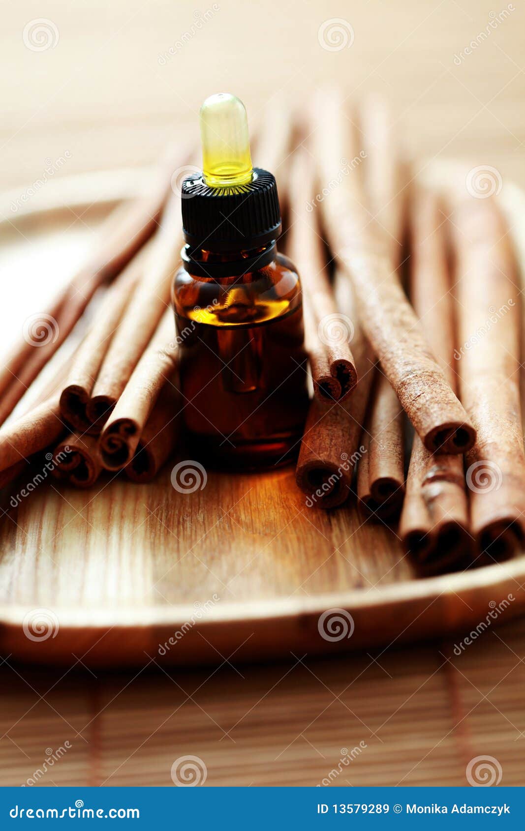 Cinnamon essential oil stock image. Image of spice, care 13579289