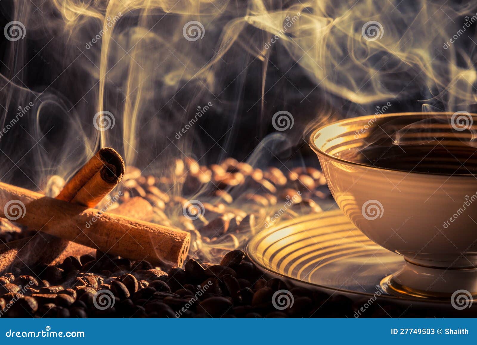 Cinnamon Flavor Of Brewed Coffee Stock Image Image of lowkey, closeup 27749503