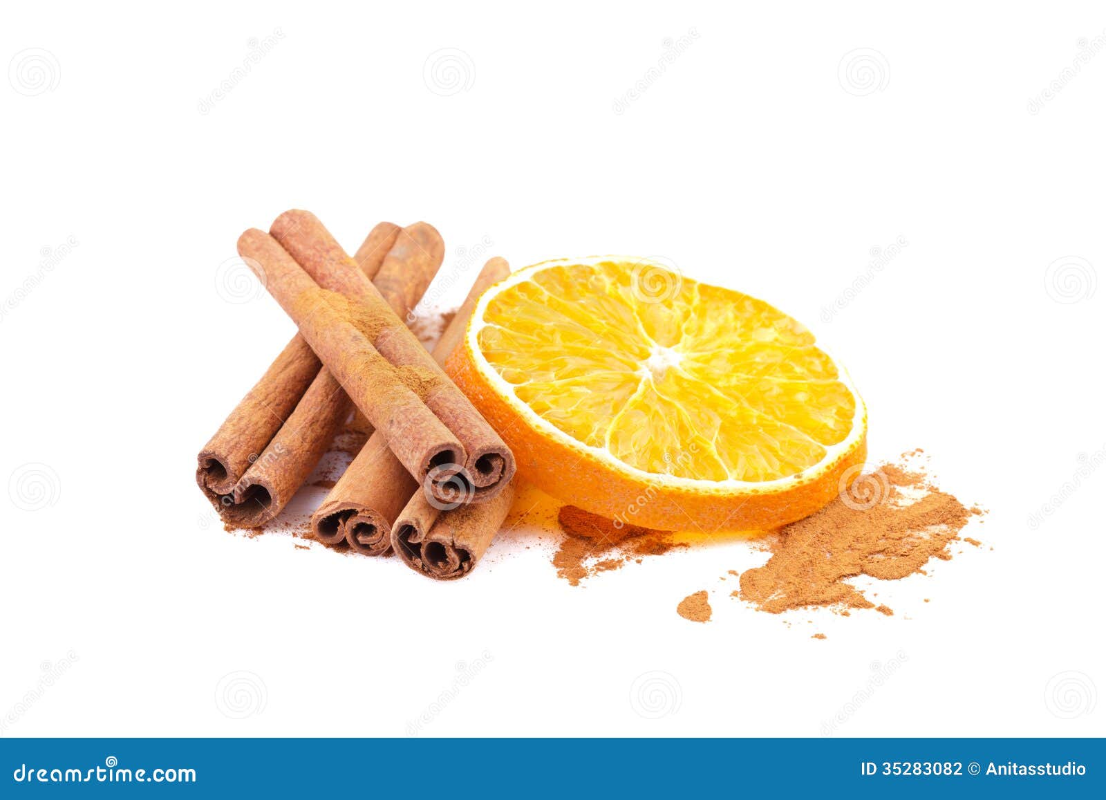 Cinnamon And Orange Slice Stock Photography Image 35283082