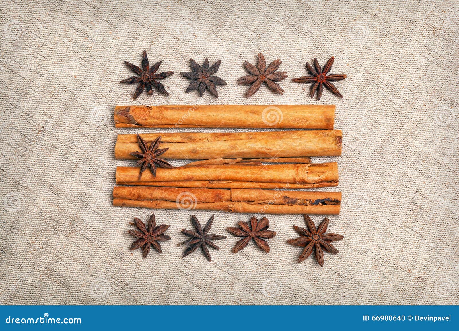 Cinnamon and star anise stock photo. Image of closeup 66900640