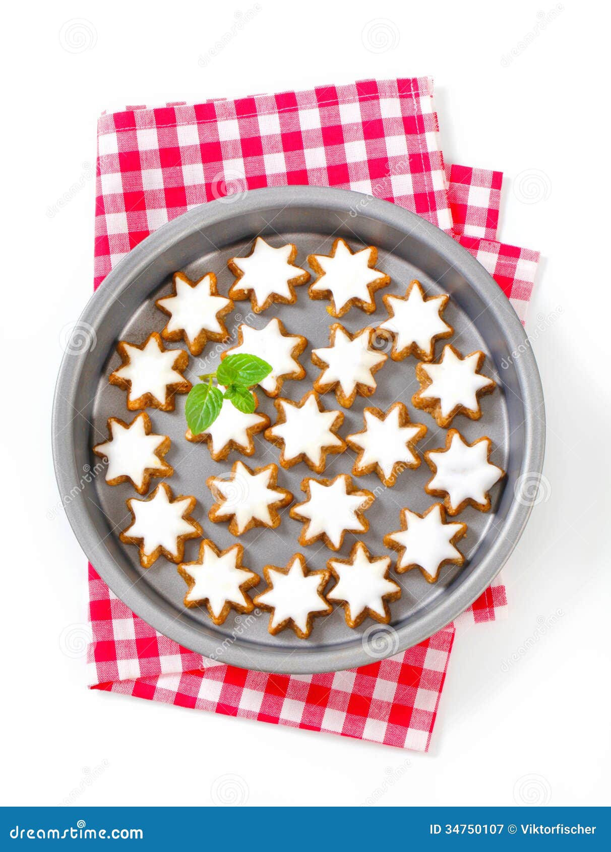 Cinnamon star cookies stock image. Image of treat, icing - 34750107
