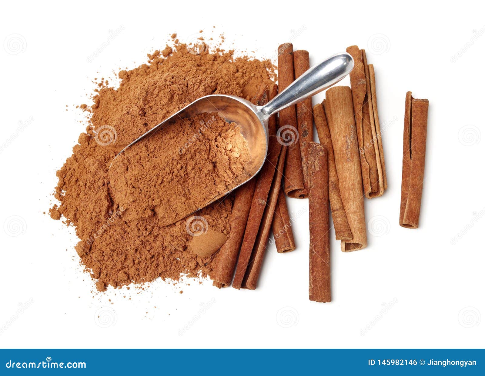 Cinnamon Sticks and Ground Cinnamon Stock Photo Image of food, scented 145982146