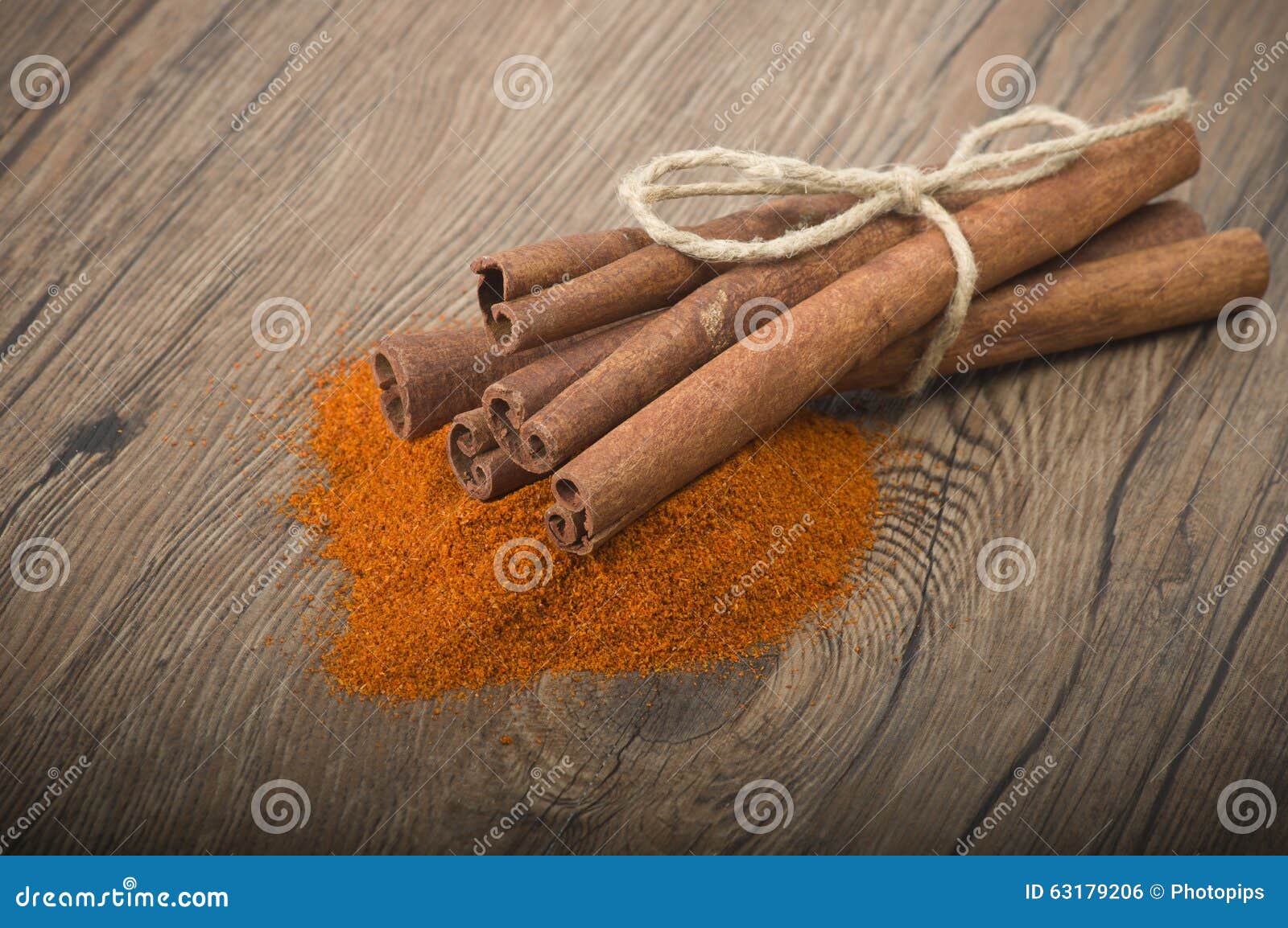 Cinnamon Sticks with Powder Stock Photo Image of pile, cooking 63179206