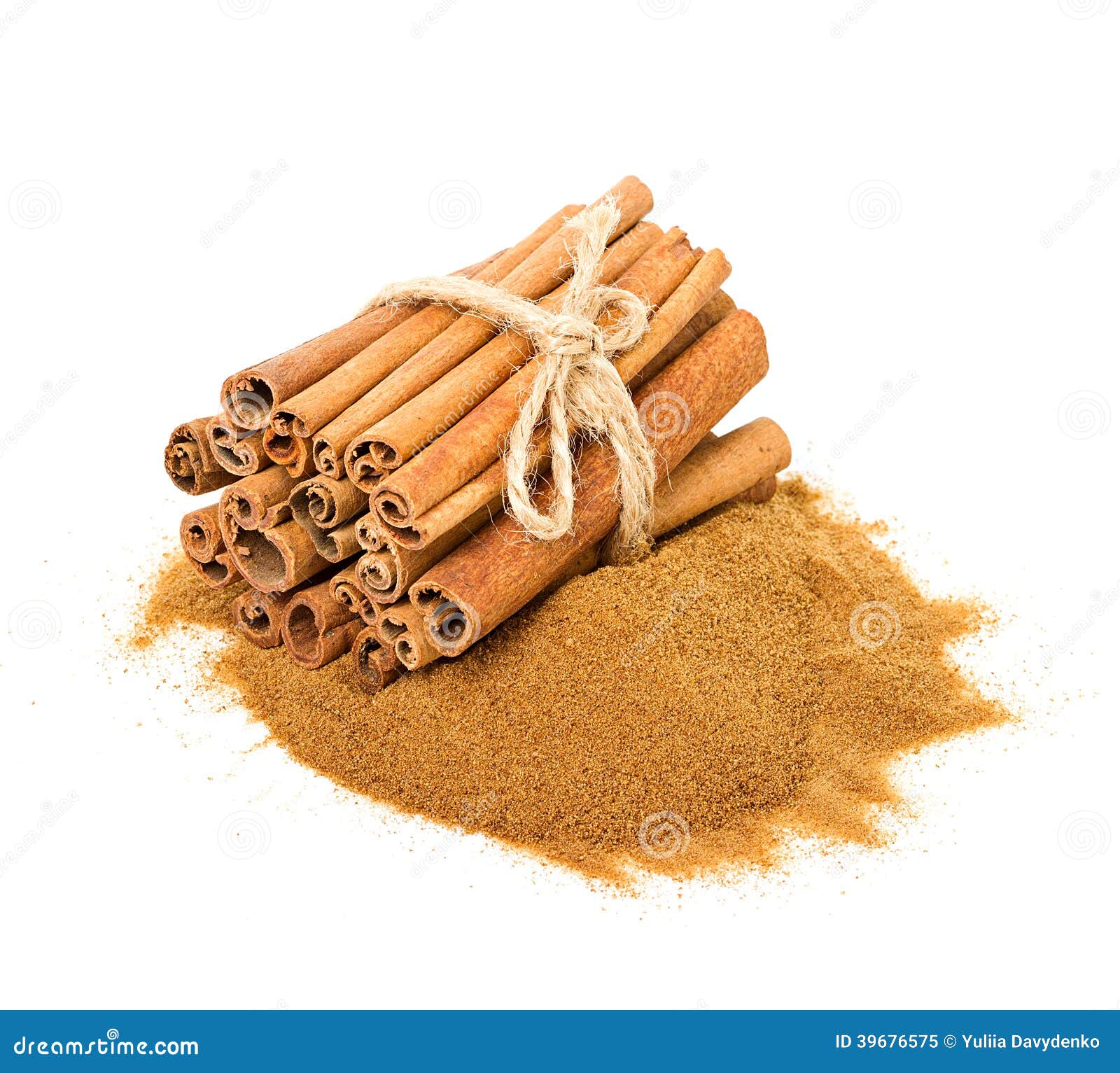Cinnamon Sticks and Powdered Cinnamon Stock Image Image of diet