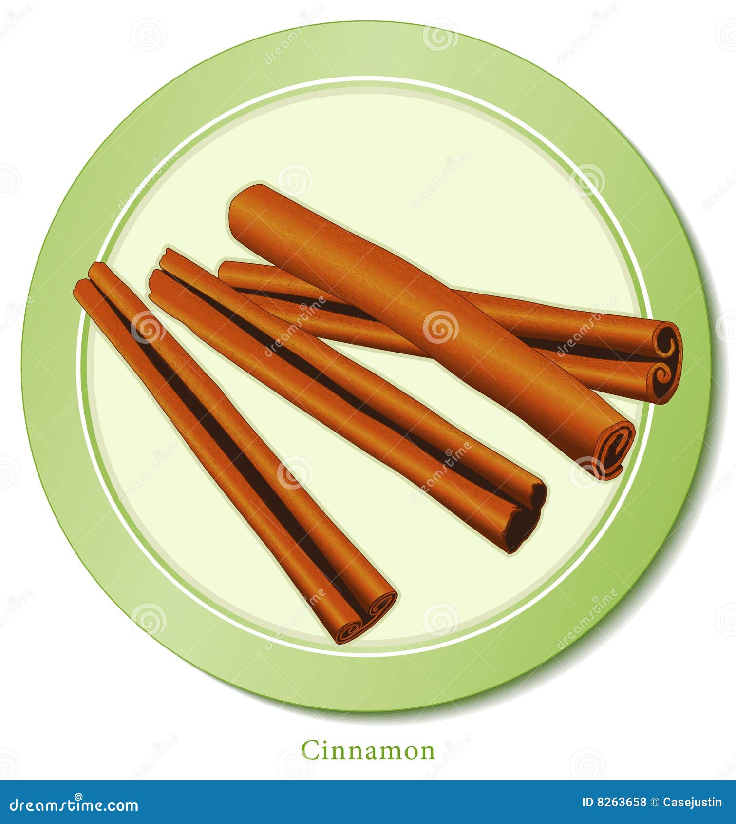 Cinnamon Sticks Spice stock vector. Illustration of element 8263658