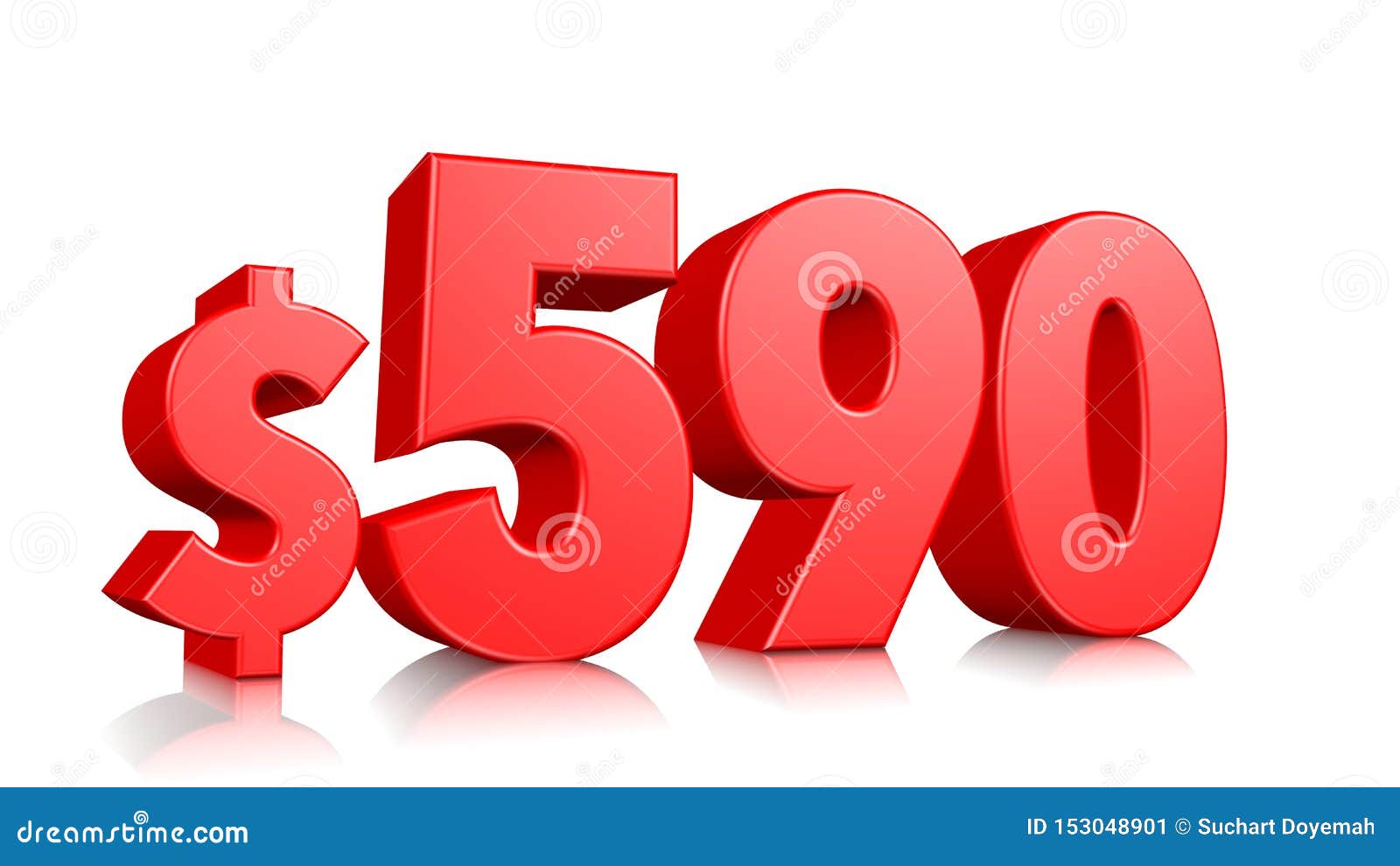 590 Cinq Cents Quatrevingtdix Symboles Des Prix Nombre Rouge 3d Des Textes Rendre Avec Le